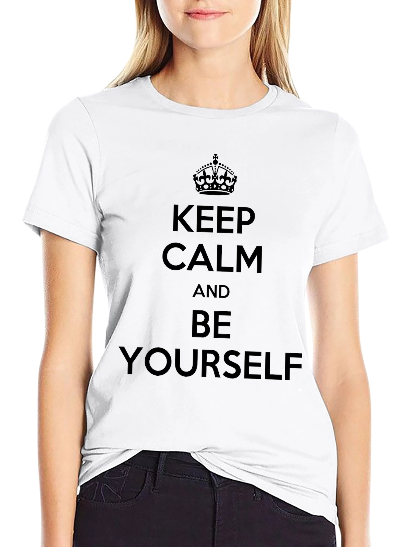 Keep Calm Be Yourself Black T-Shirt
