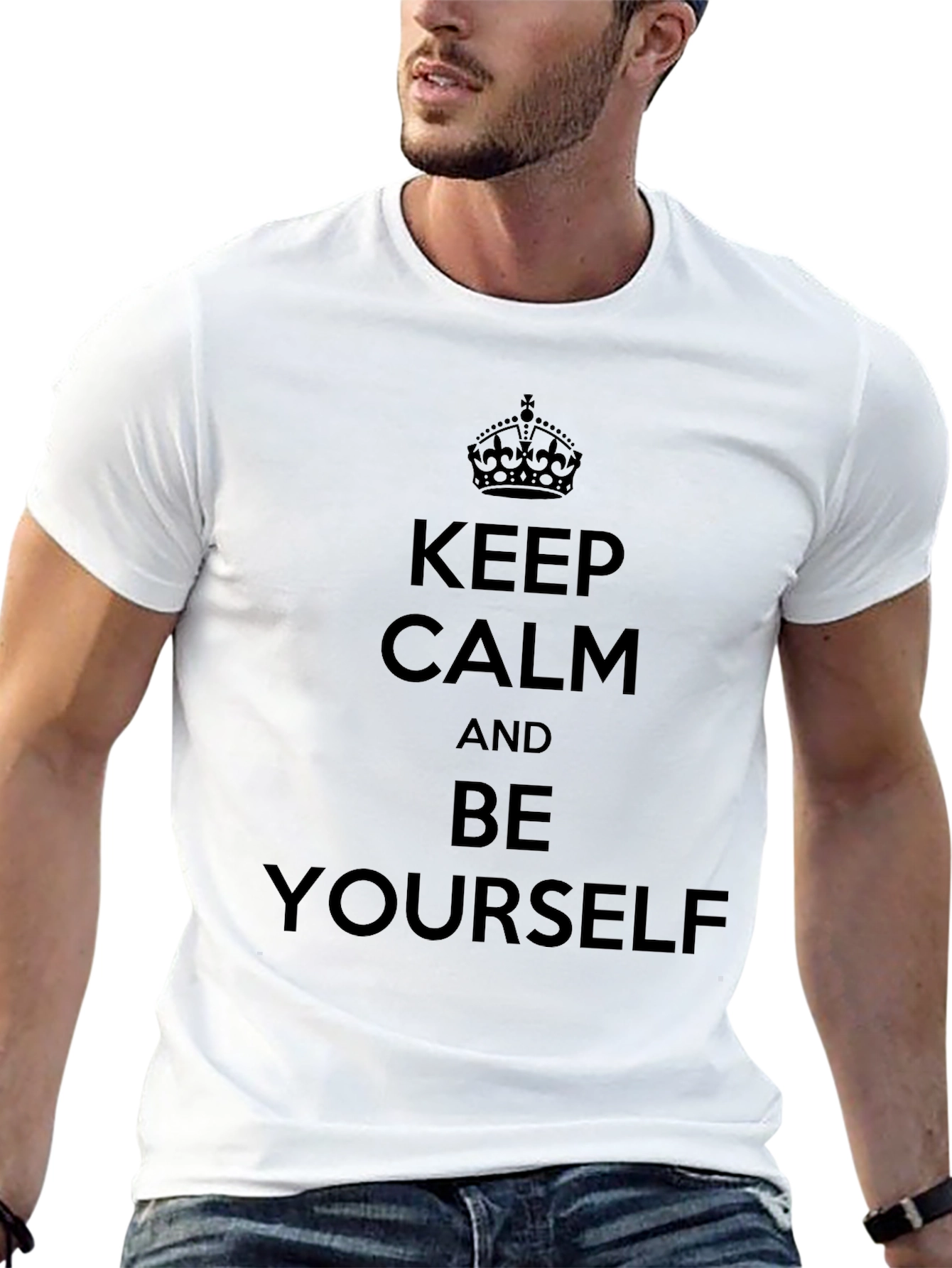 Keep Calm Be Yourself Black T-Shirt