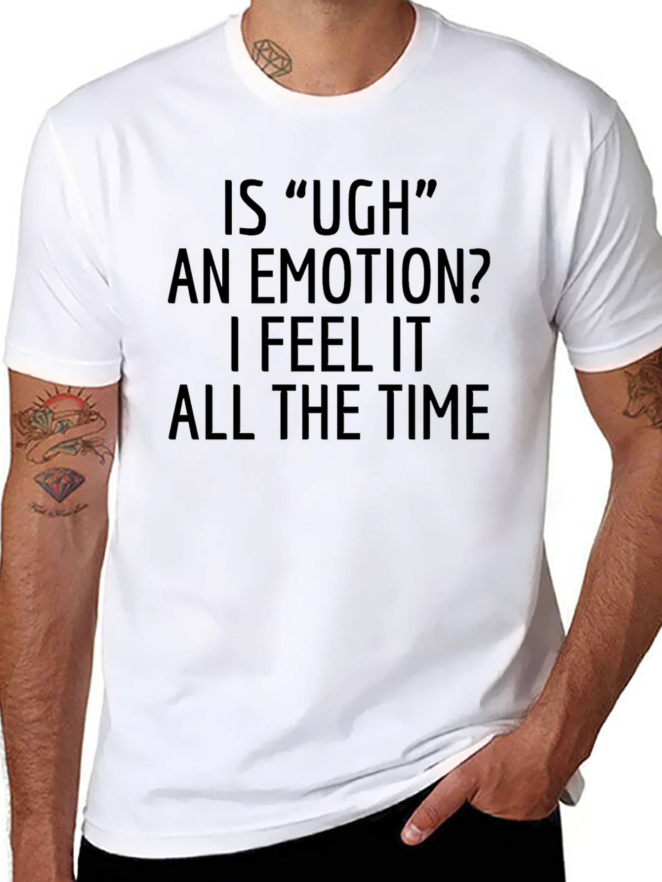 Ugh An Emotion? Black Novelty T-Shirt