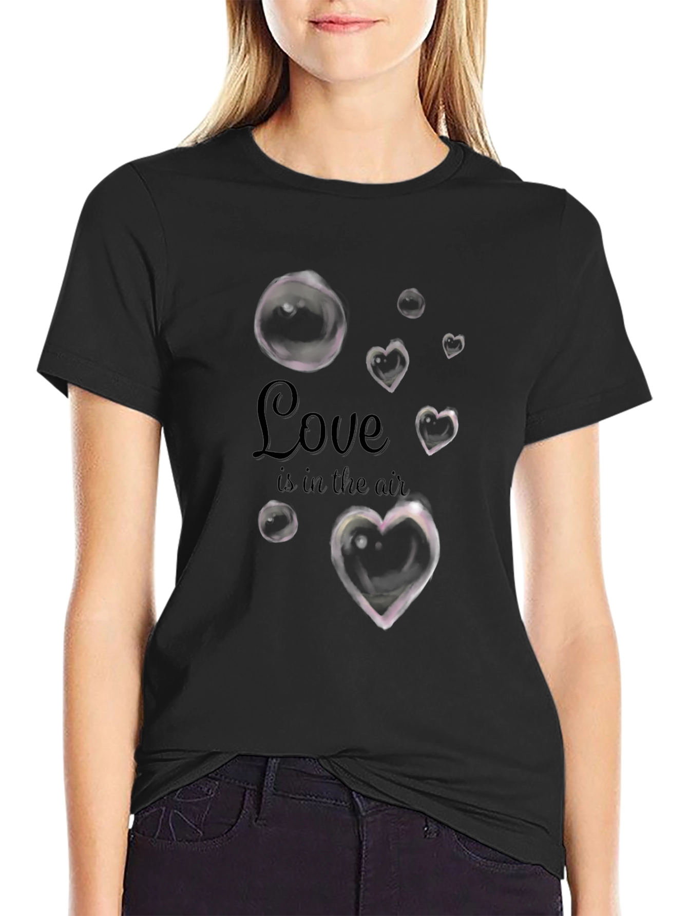 Love is in the Air Graphic Tee - Black