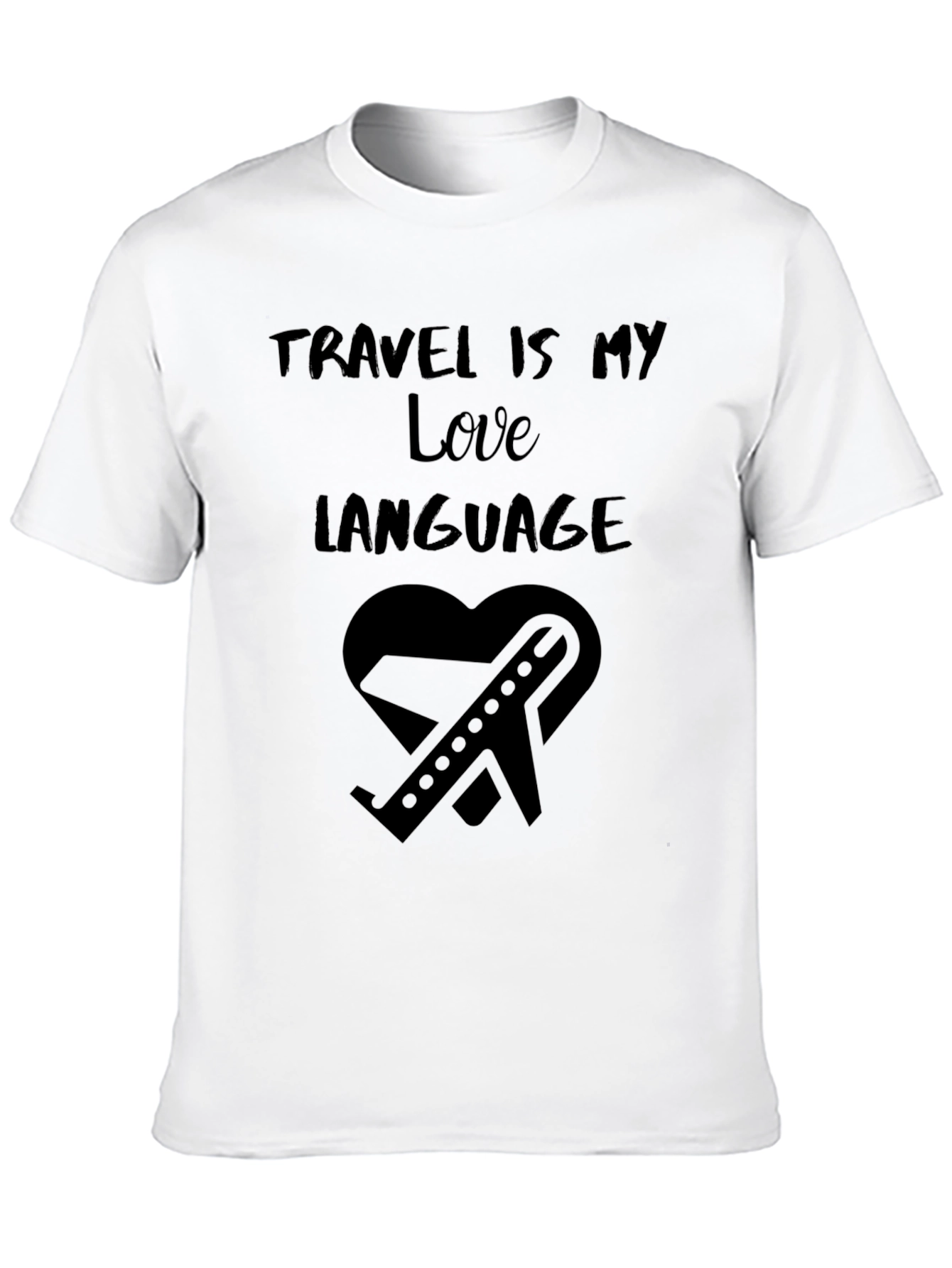 Travel is My Love Language Black T-Shirt