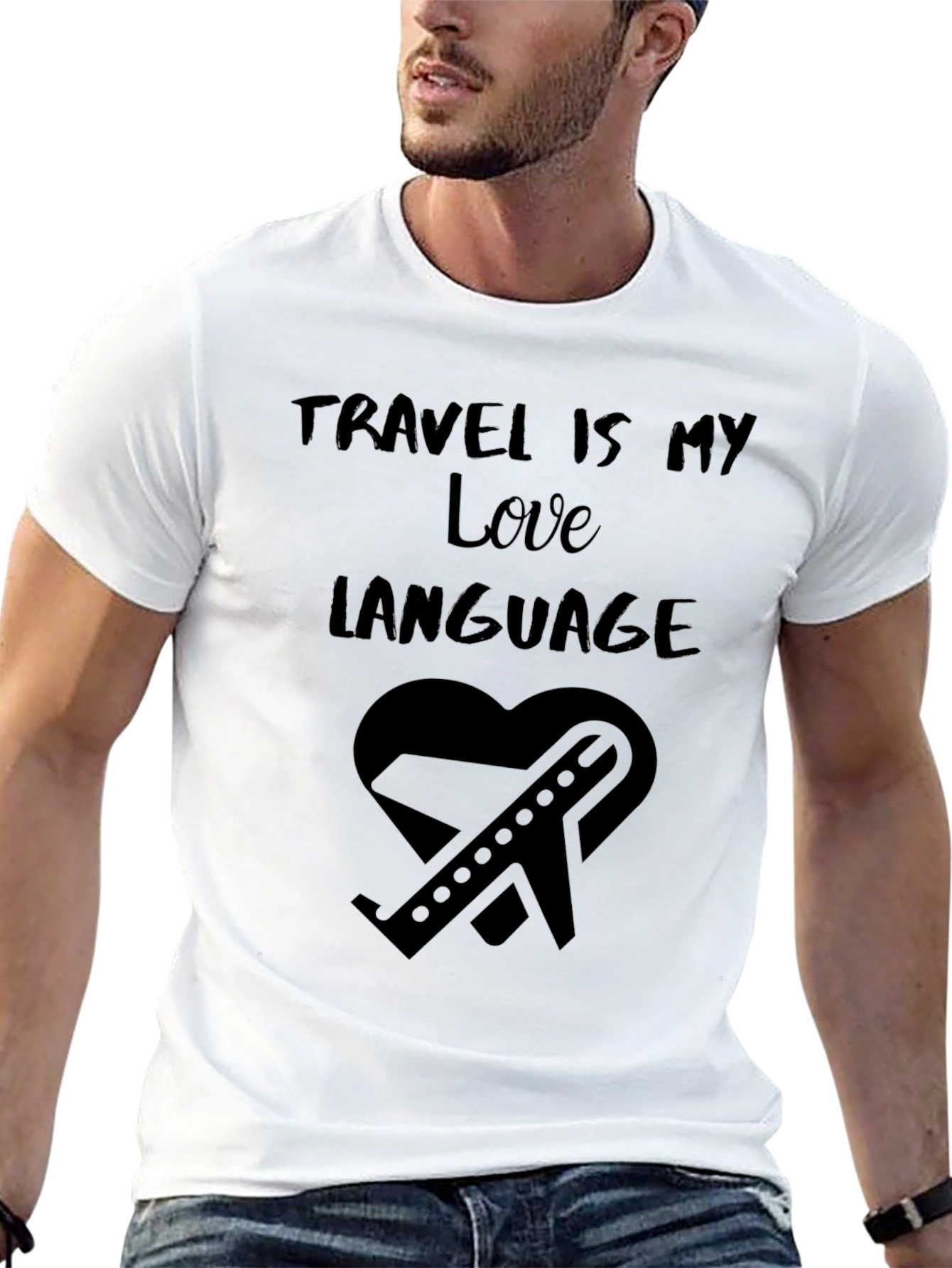 Travel is My Love Language Black T-Shirt