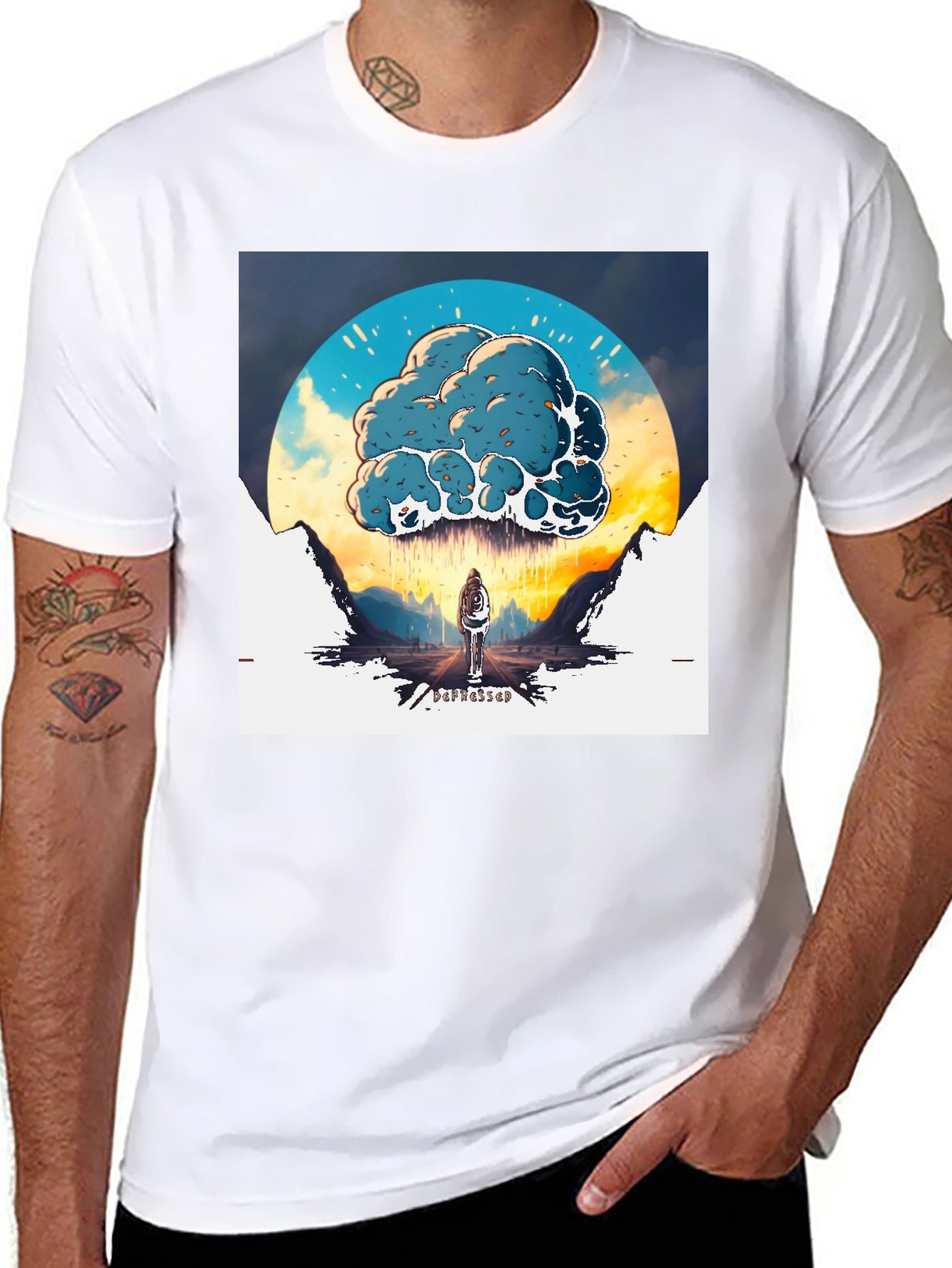 Artistic Graphic Print Tee