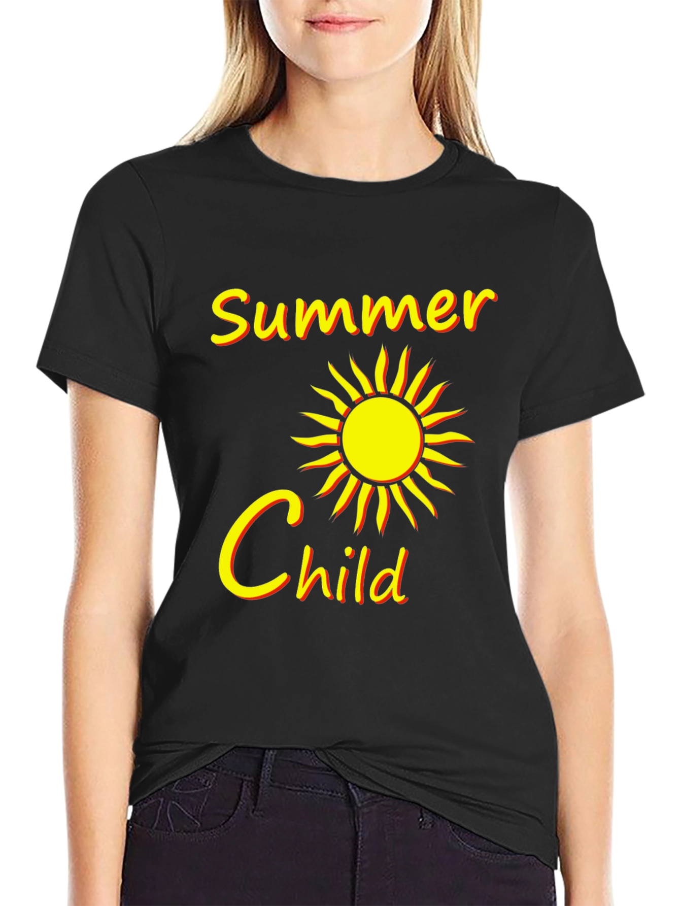 Summer Child Black Graphic Tee