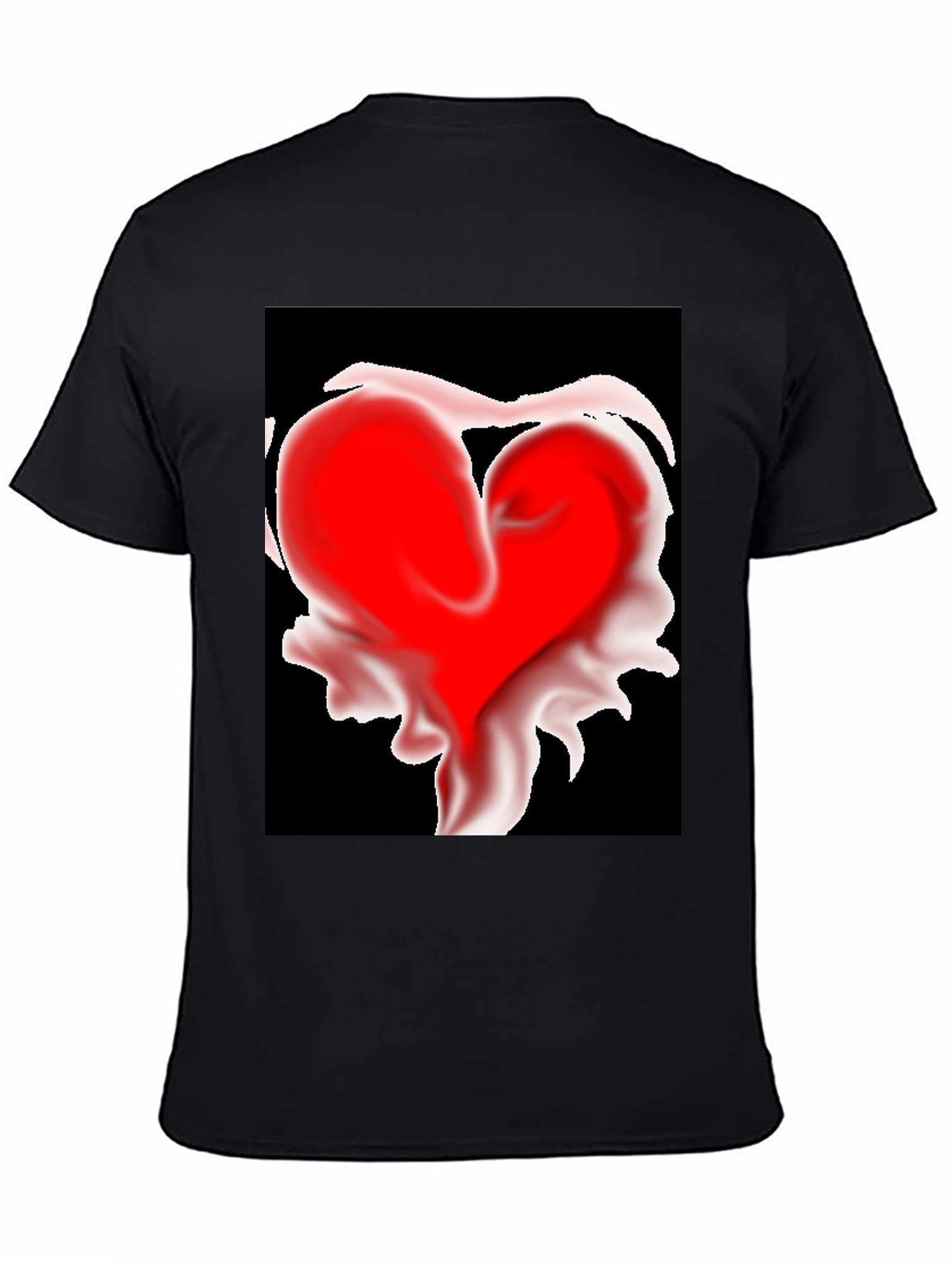 Heart Art Graphic Tee - Modern Black T-Shirt
