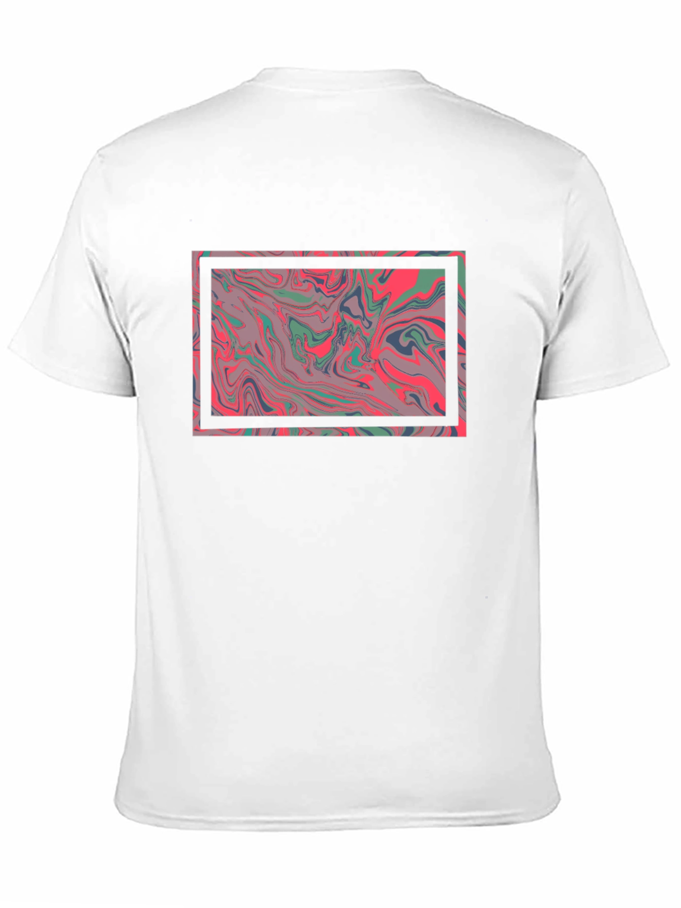 Abstract Marble Graphic Tee - Stylish Black T-Shirt