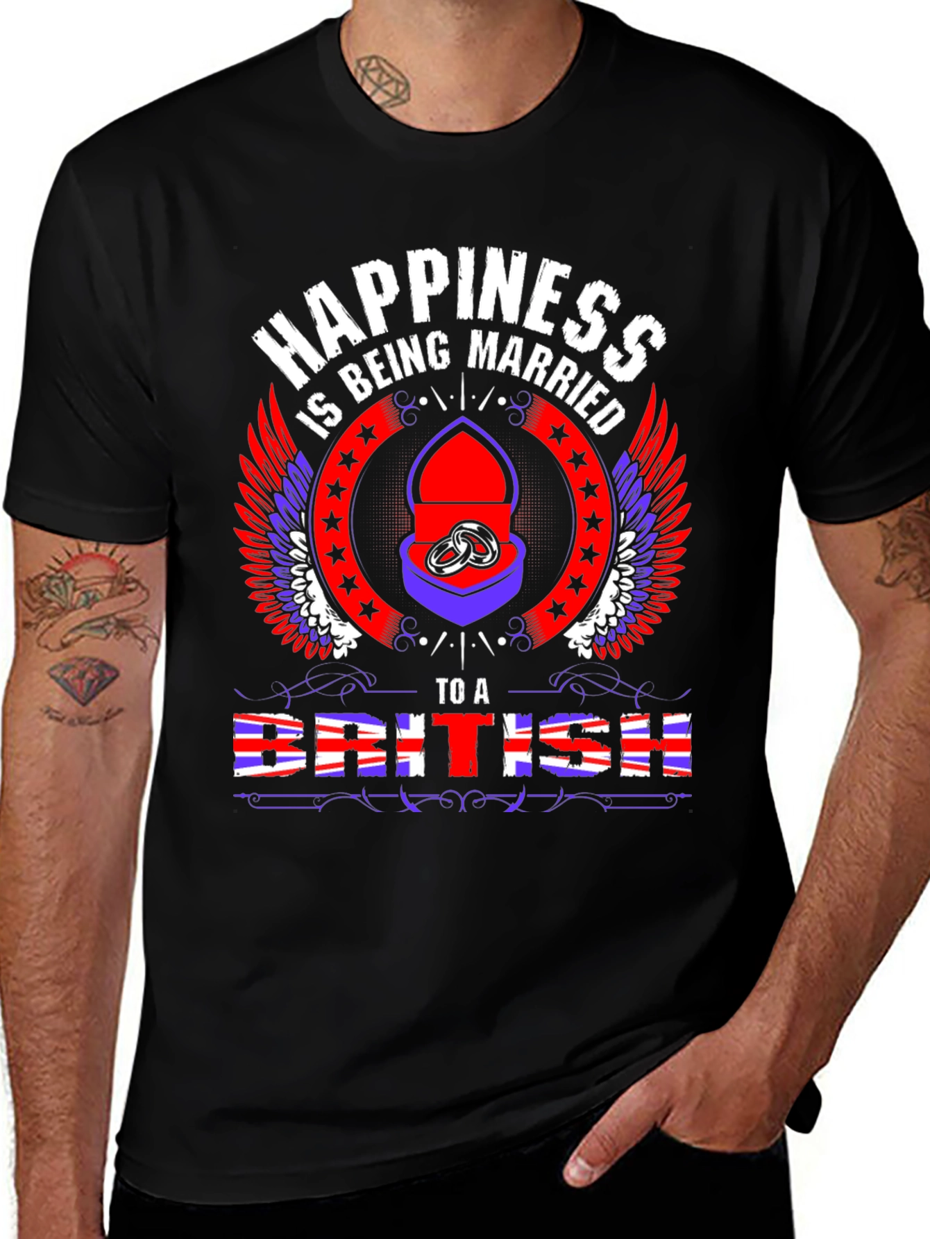 Happiness Being Married to a British T-Shirt