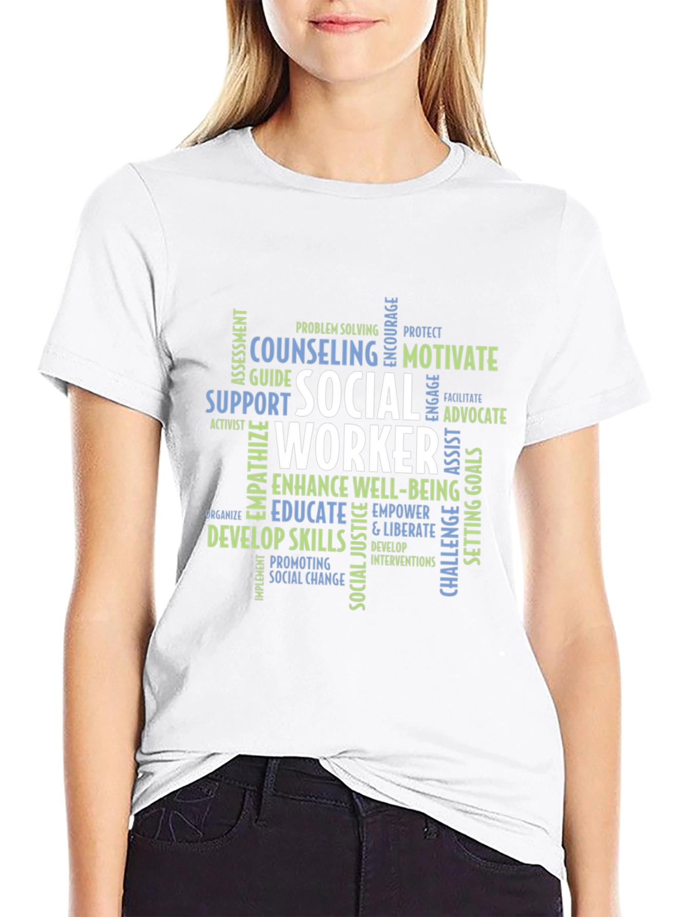 Social Worker Word Cloud Graphic Tee