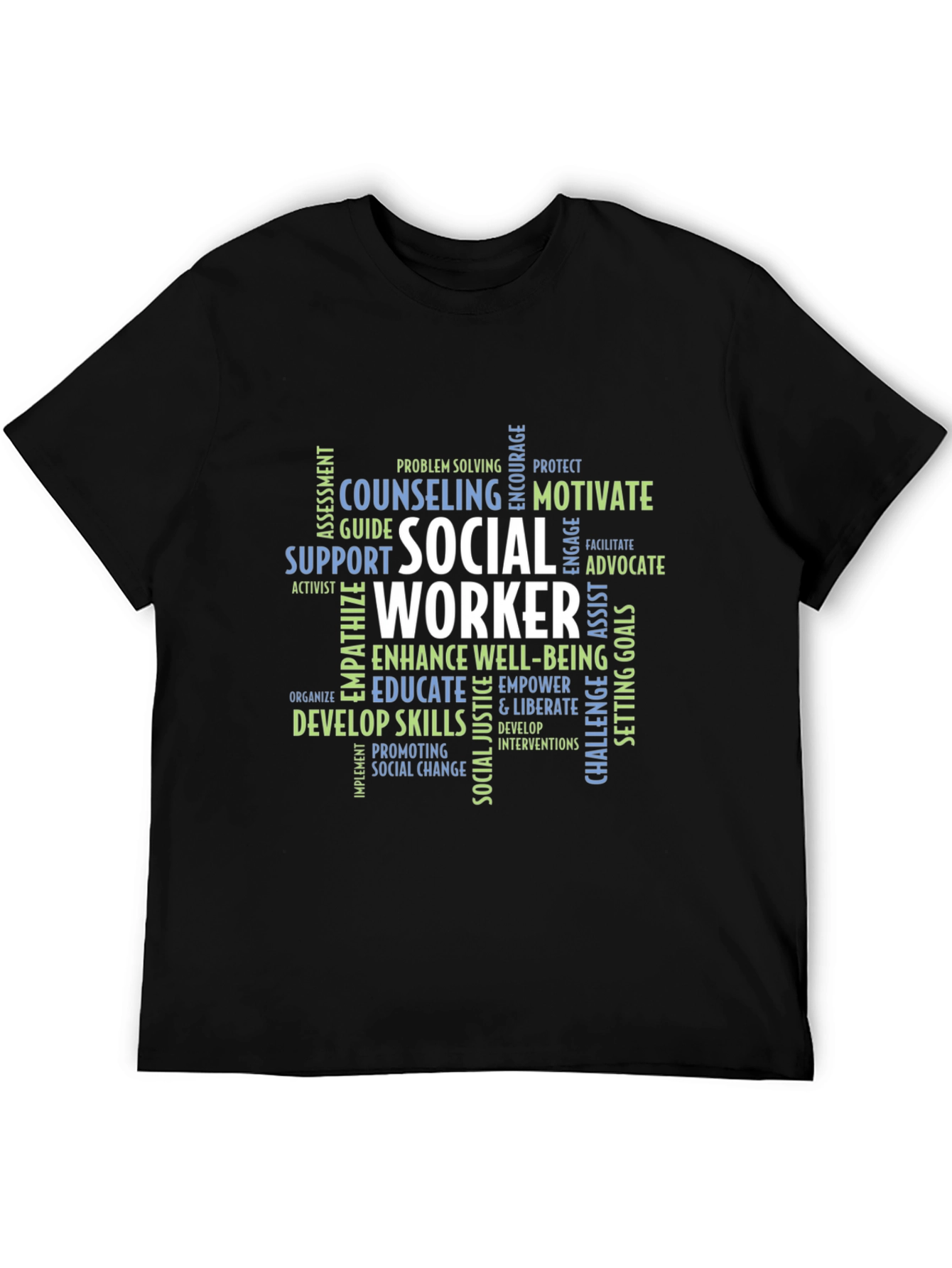 Social Worker Word Cloud Graphic Tee