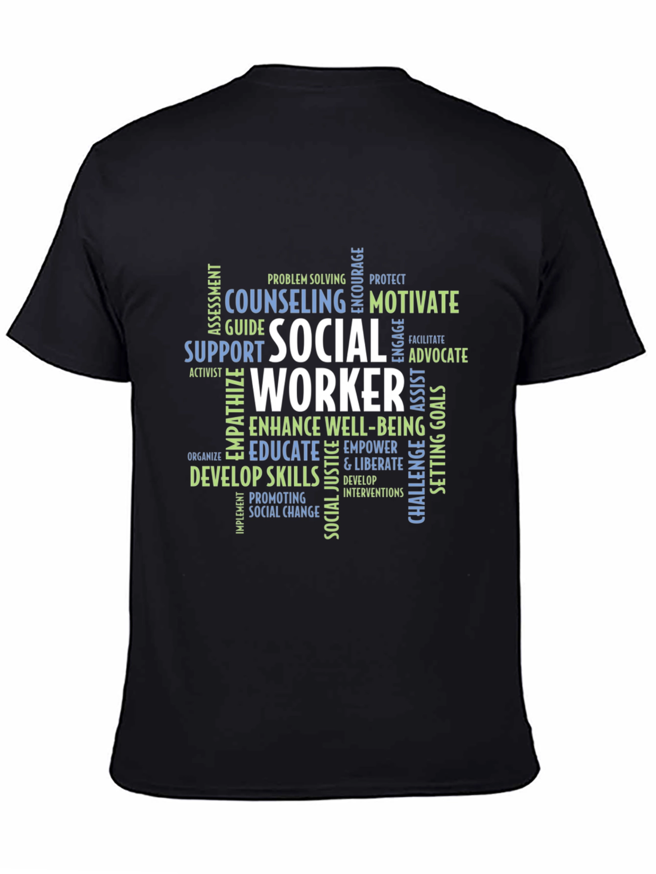 Social Worker Word Cloud Graphic Tee