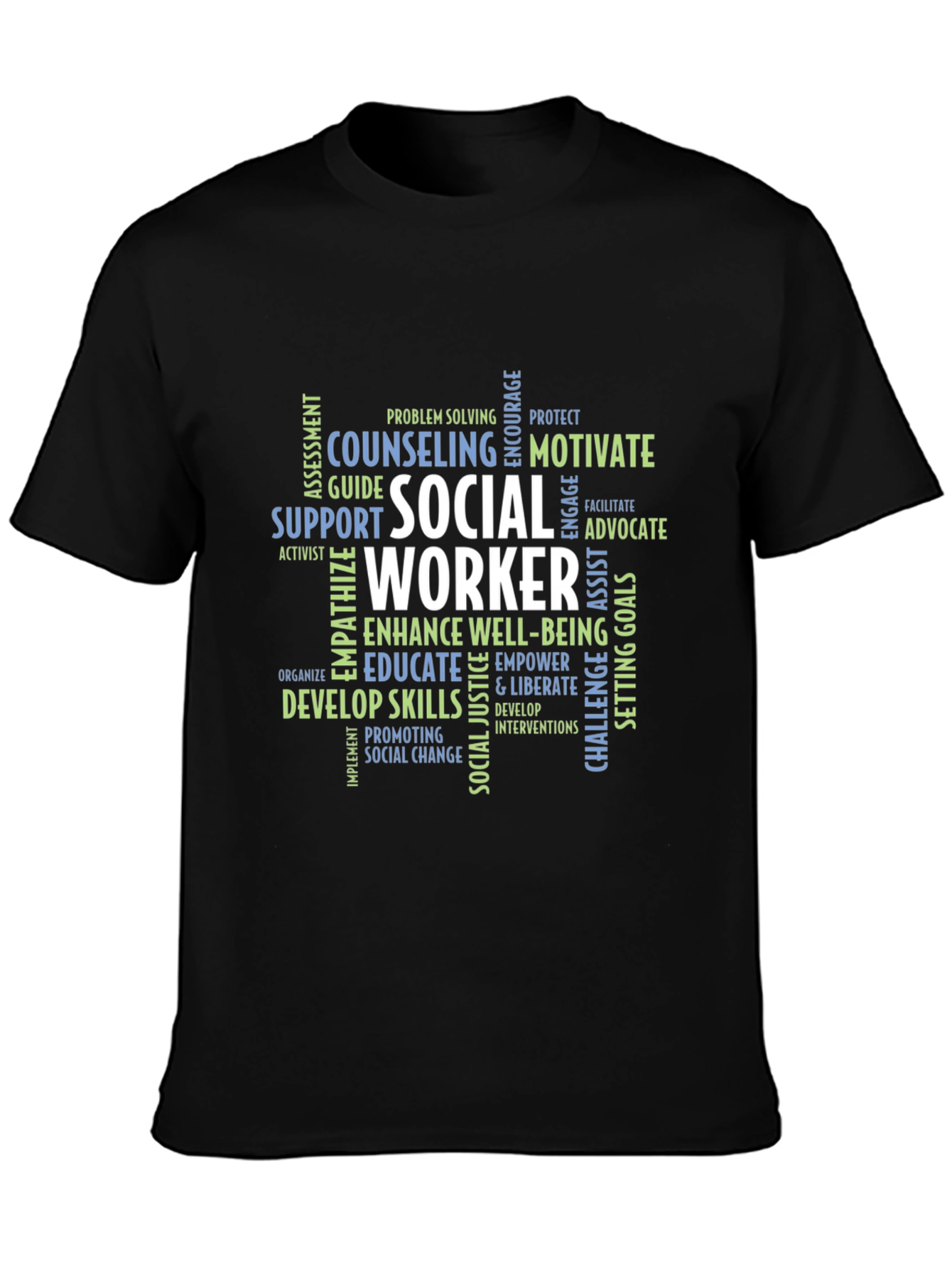 Social Worker Word Cloud Graphic Tee