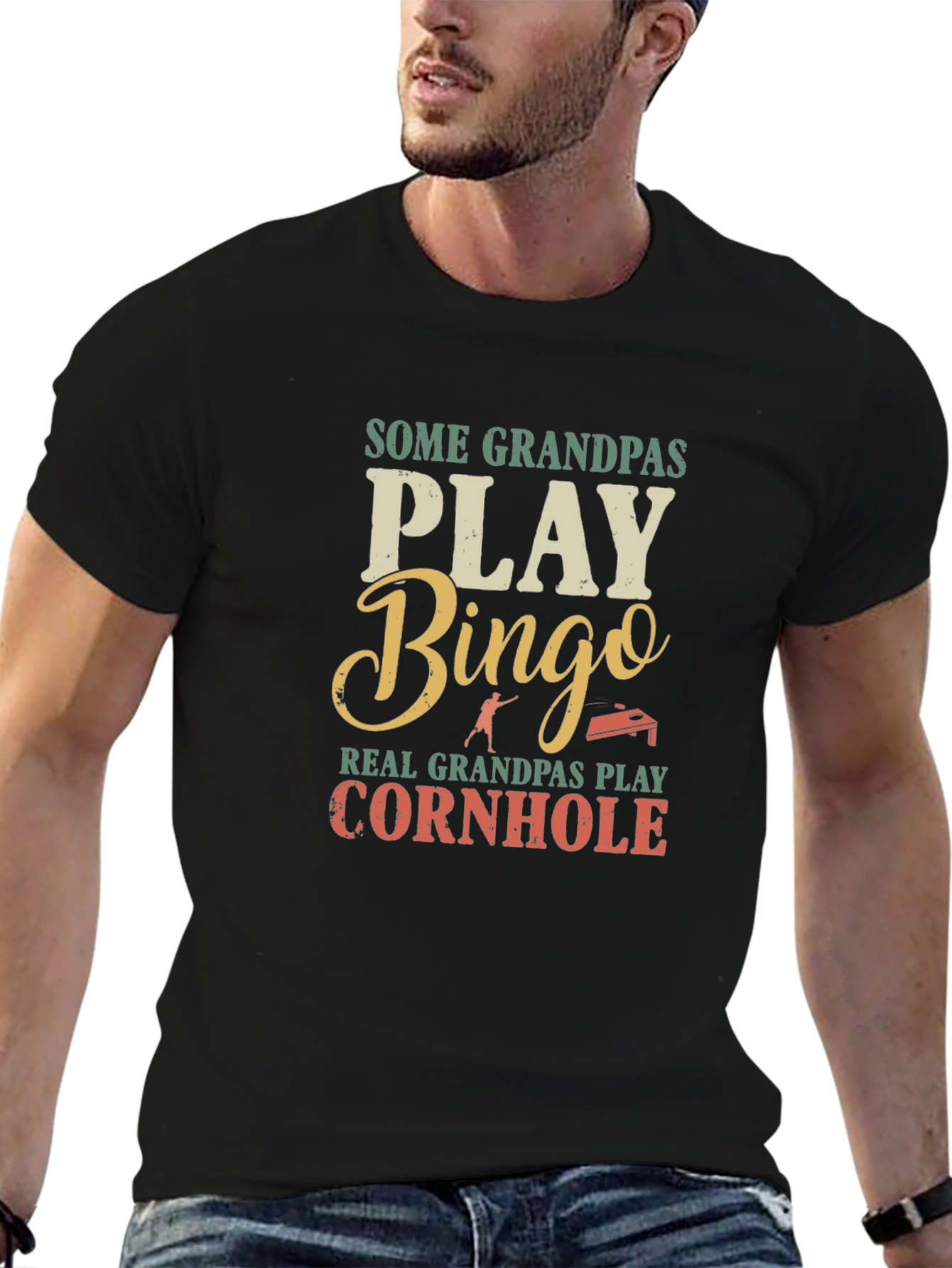 Cornhole Grandpa T-Shirt