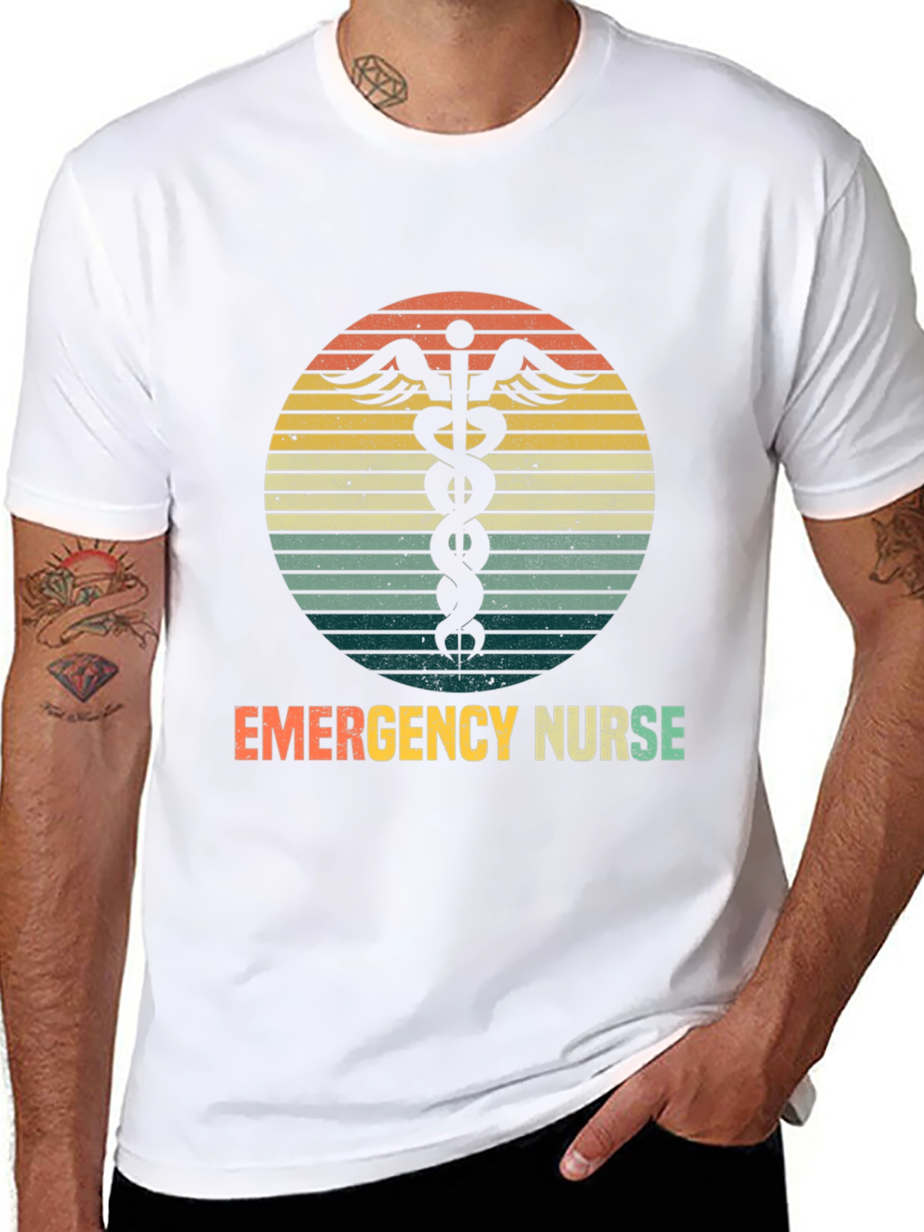 Emergency Nurse Retro Graphic T-Shirt
