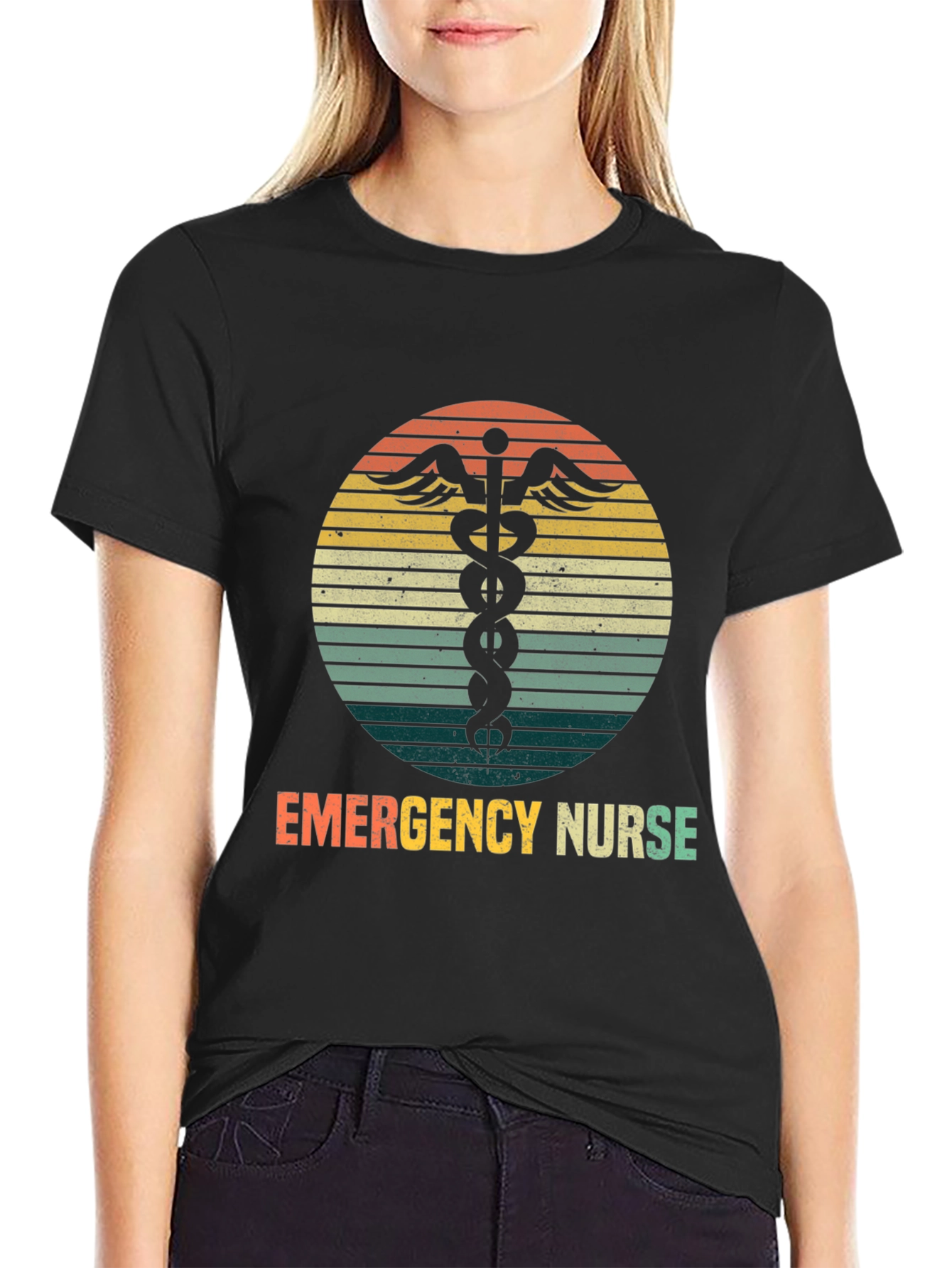 Emergency Nurse Retro Graphic T-Shirt