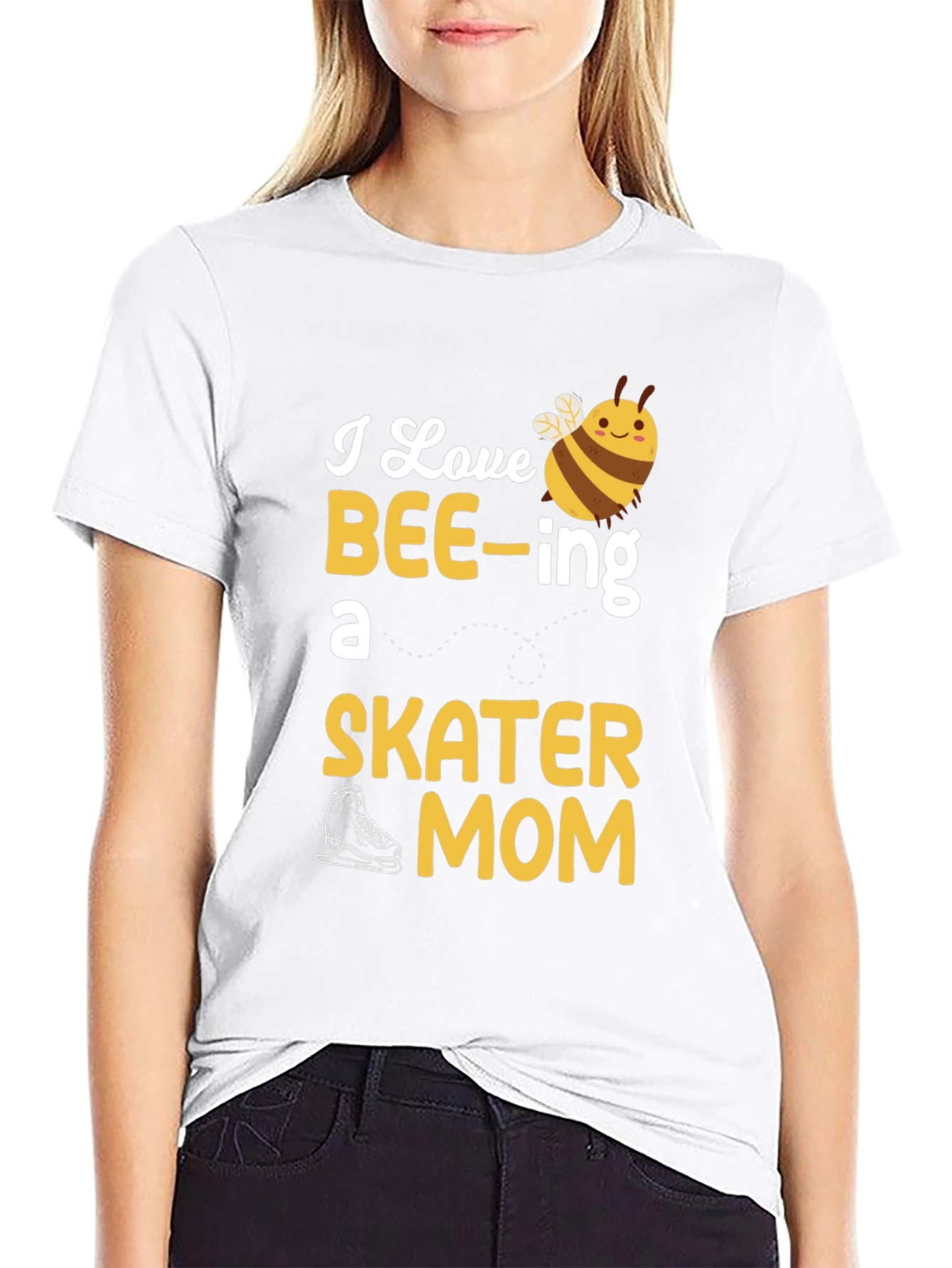 I Love BEE-ing a Skater Mom Graphic T-Shirt