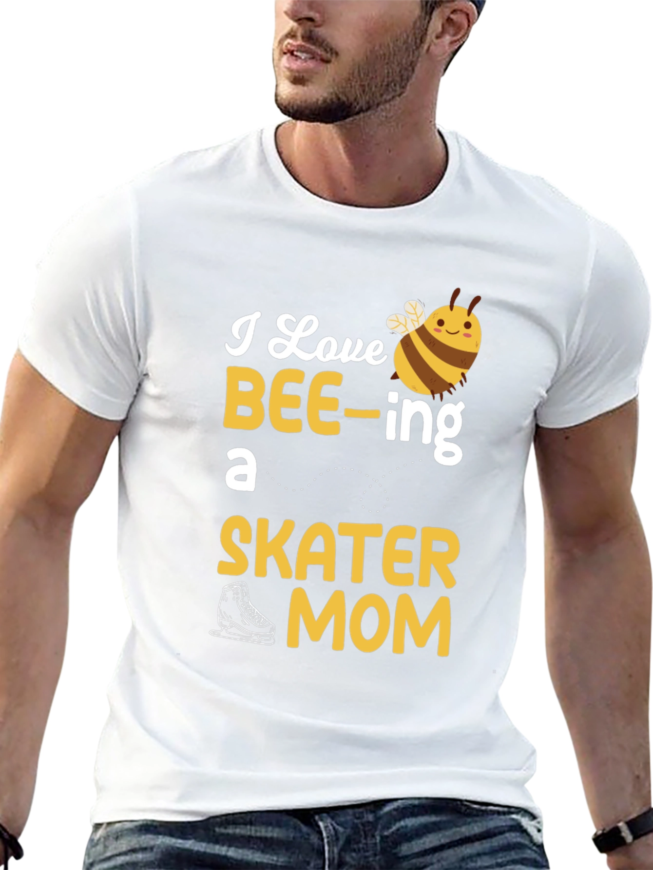 I Love BEE-ing a Skater Mom Graphic T-Shirt