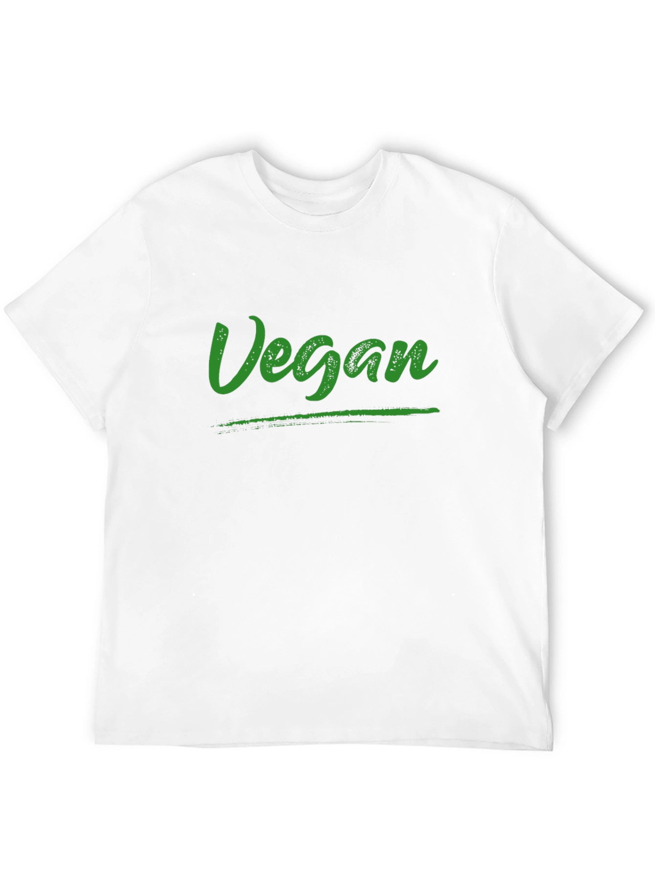 Vegan T-Shirt - Green Text on Black Tee