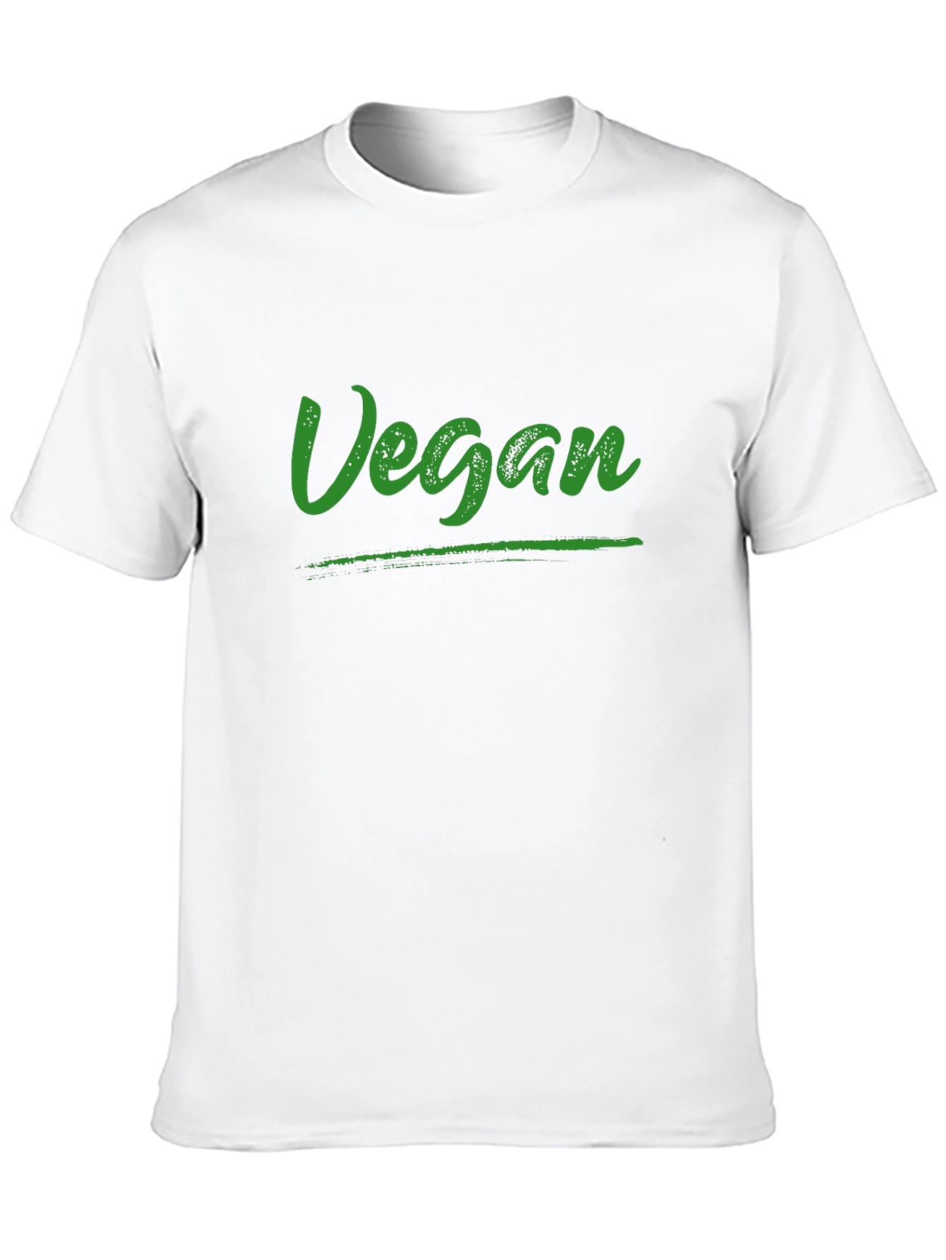 Vegan T-Shirt - Green Text on Black Tee
