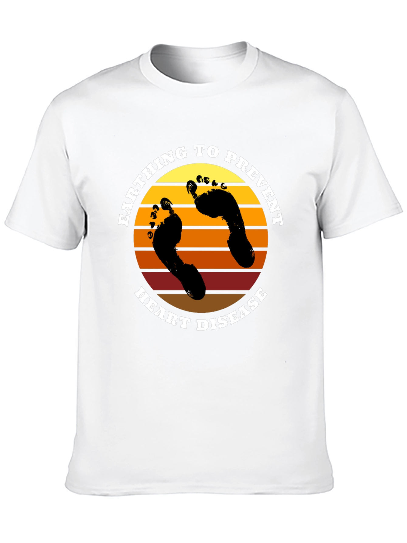 Earthing To Prevent Heart Disease Black T-Shirt