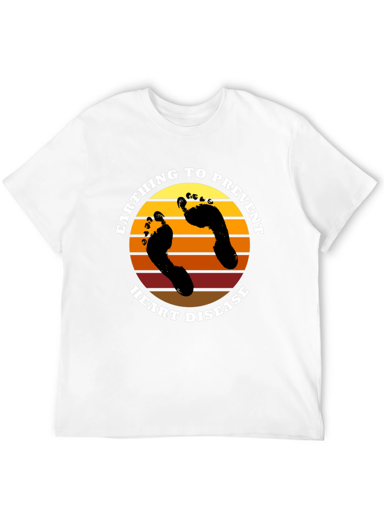 Earthing To Prevent Heart Disease Black T-Shirt