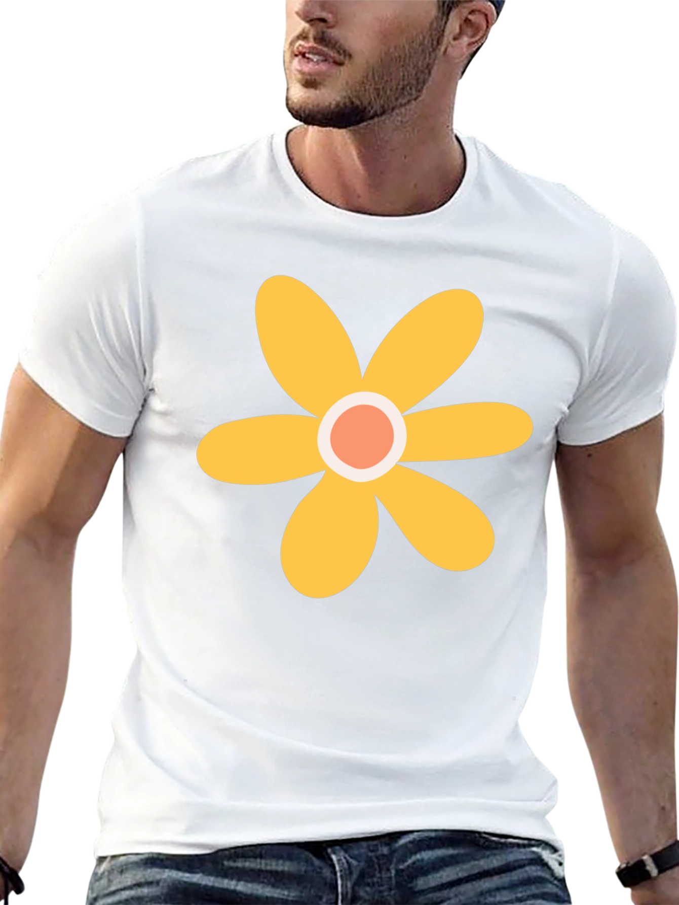 Groovy Flower Power Black T-Shirt