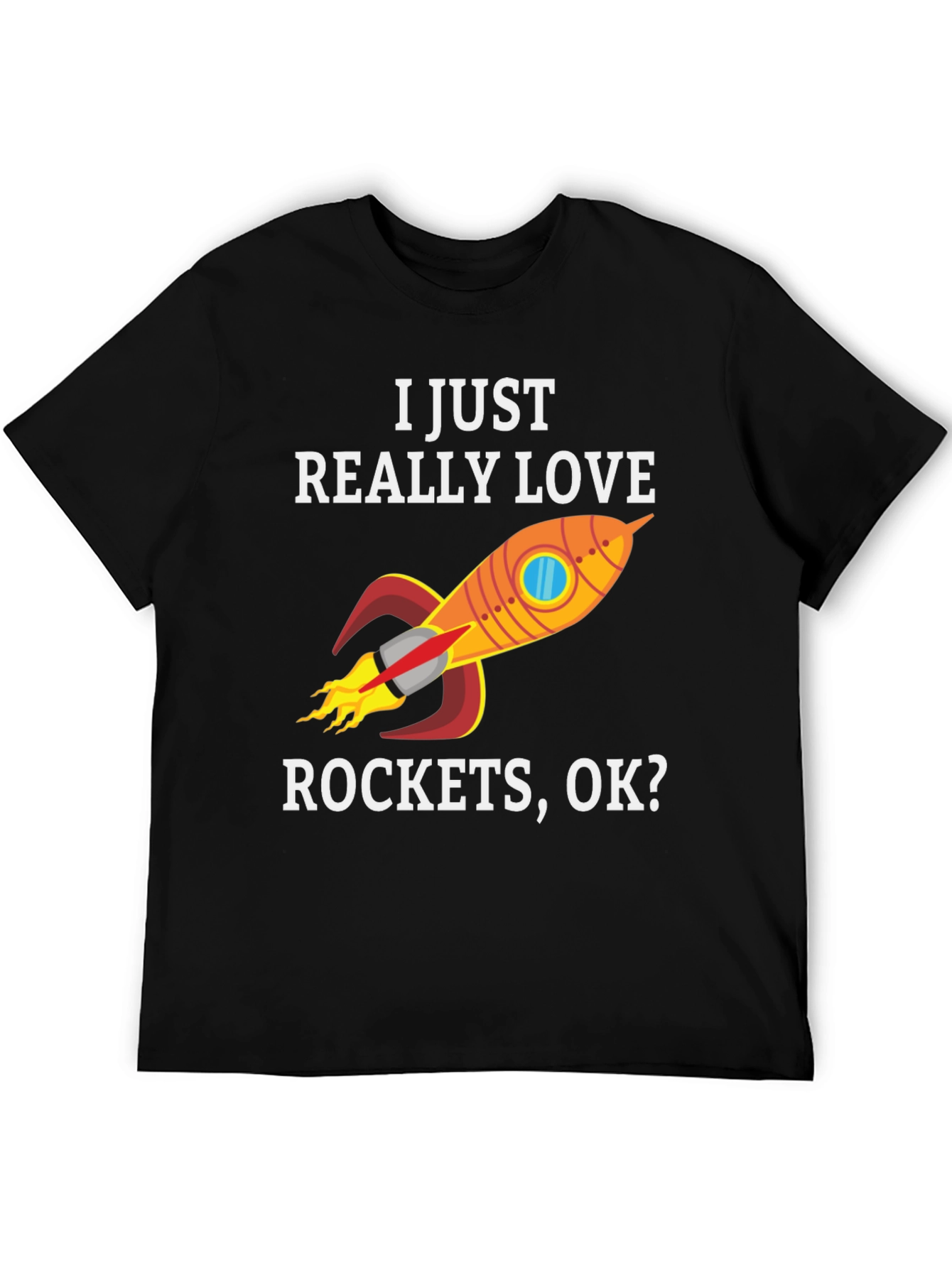 I Love Rockets Graphic T-Shirt - Space Fan Apparel