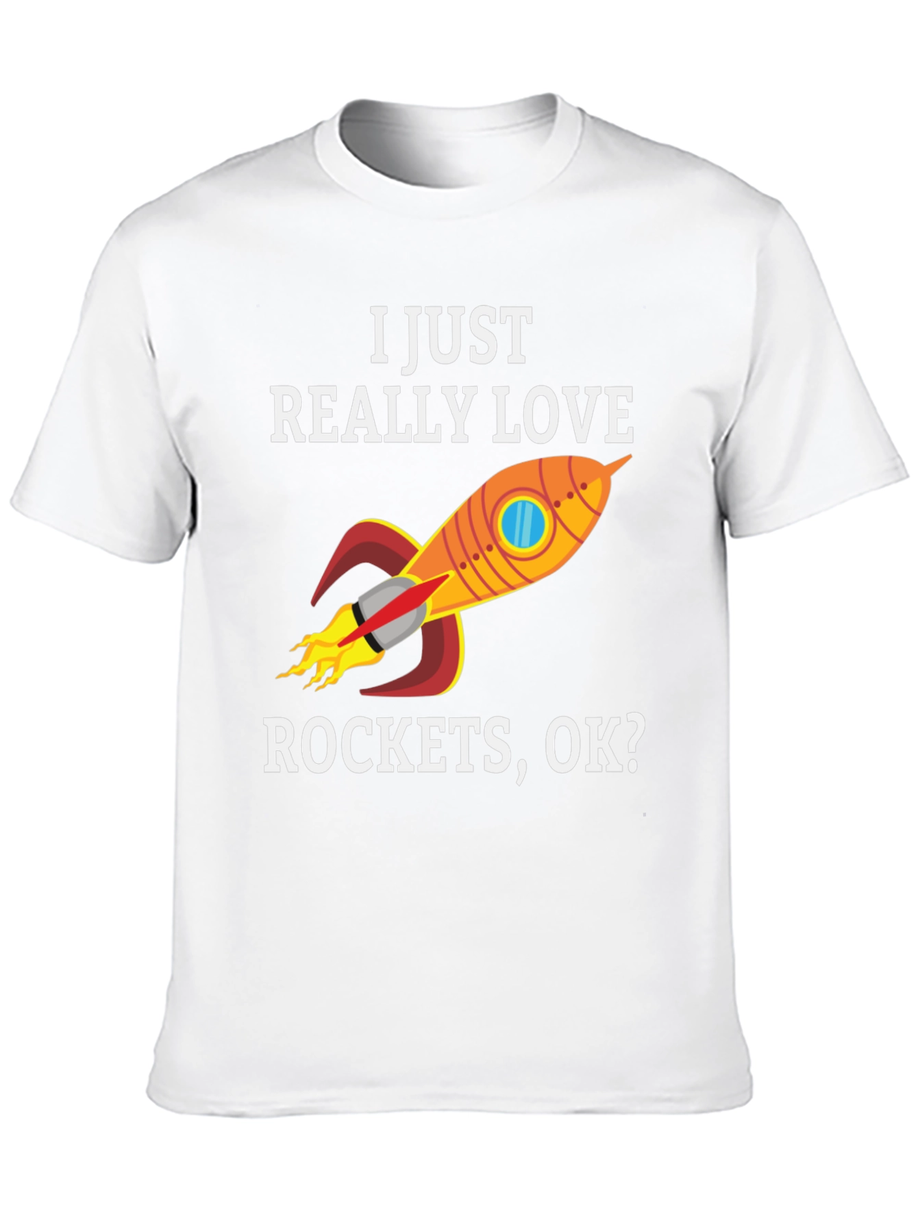 I Love Rockets Graphic T-Shirt - Space Fan Apparel