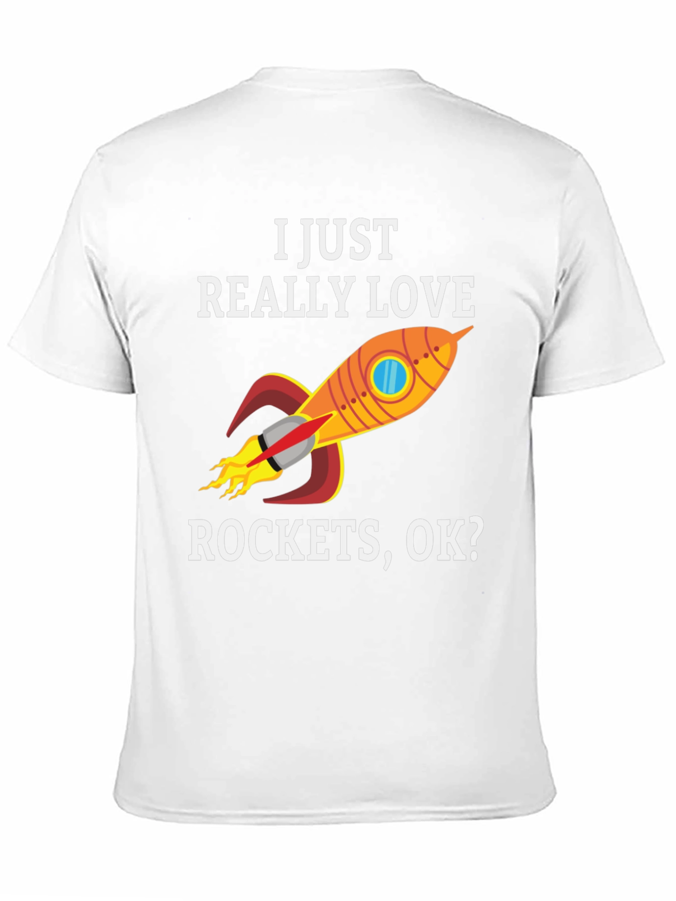 I Love Rockets Graphic T-Shirt - Space Fan Apparel