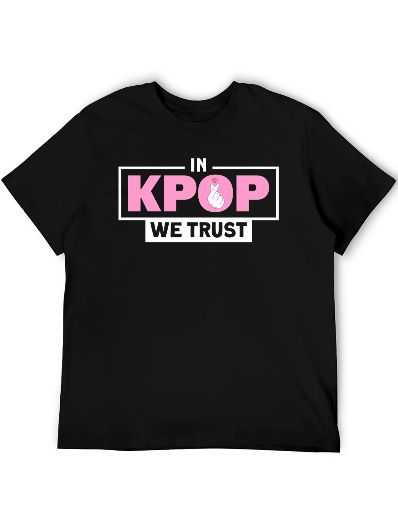 In Kpop We Trust Black Graphic Tee