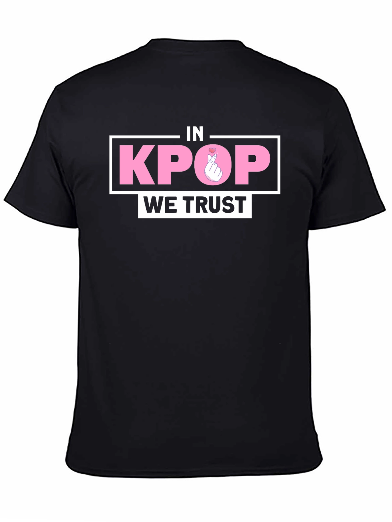 In Kpop We Trust Black Graphic Tee