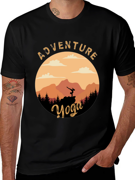 Adventure Yoga Graphic Tee - Nature & Fitness