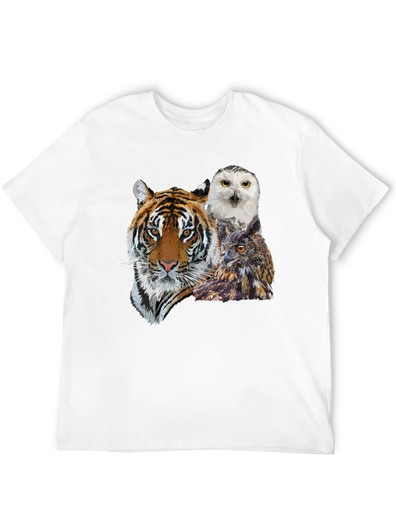 Tiger & Owl Graphic Print Black T-Shirt