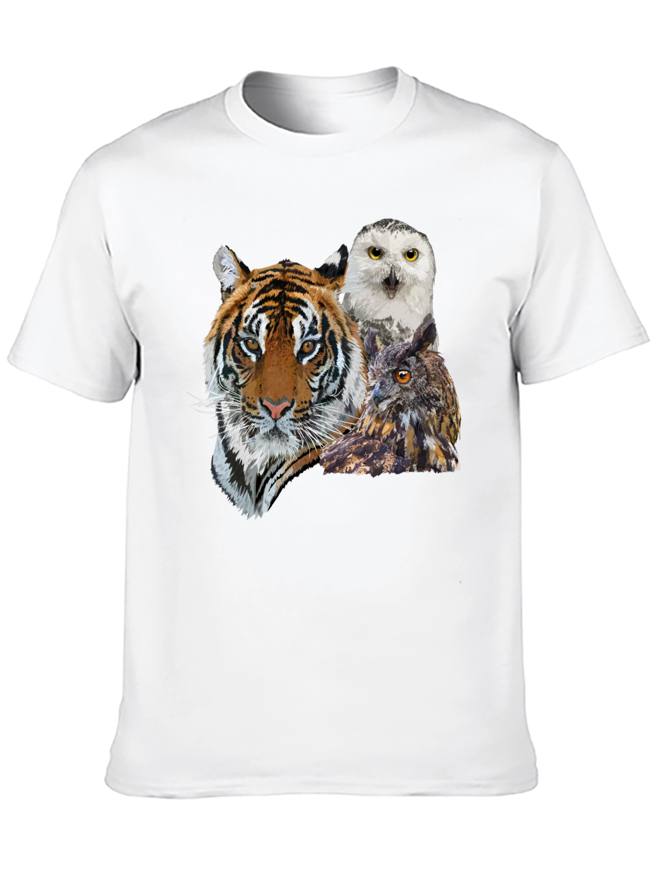 Tiger & Owl Graphic Print Black T-Shirt