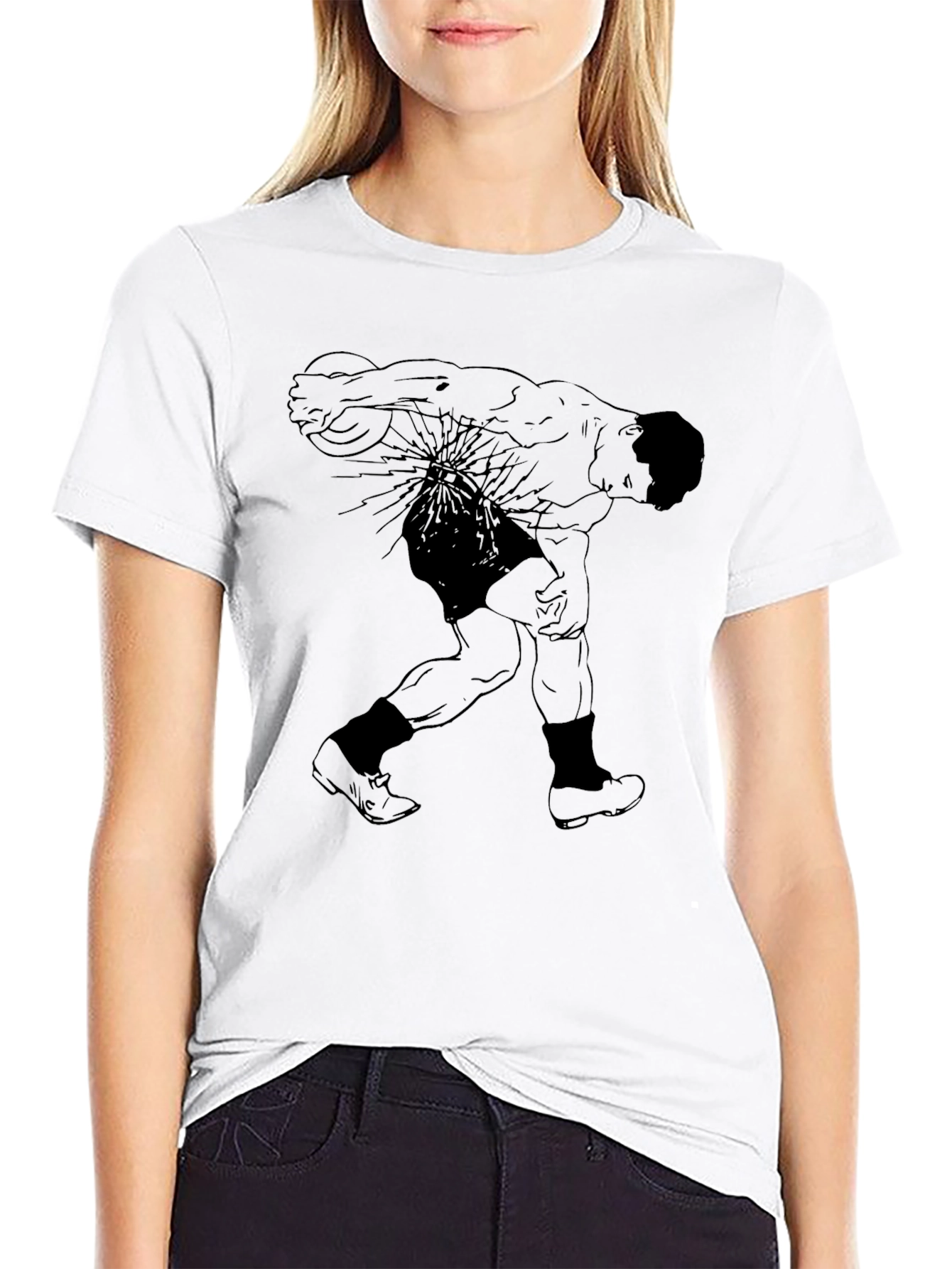 Graphic T-Shirt: Retro Athlete Design