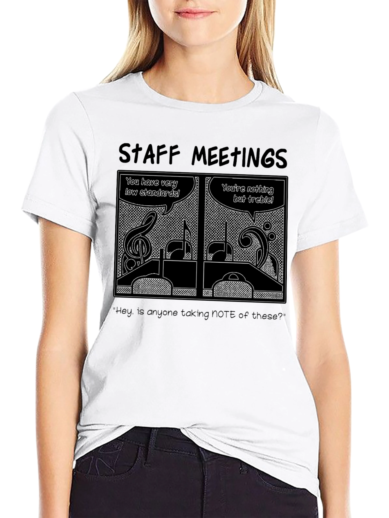 Staff Meetings Music Pun T-Shirt