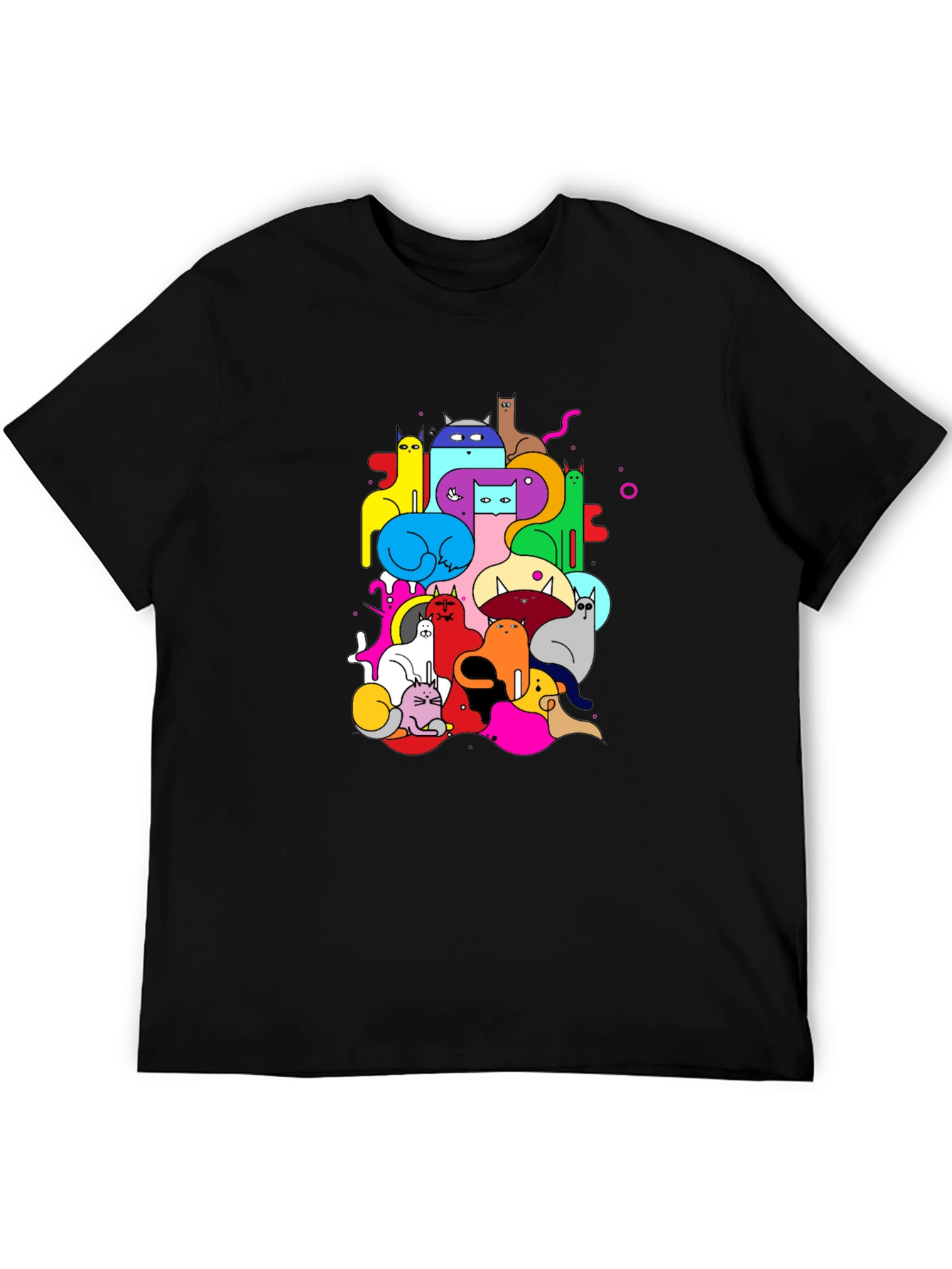 Colorful Cats Graphic Tee