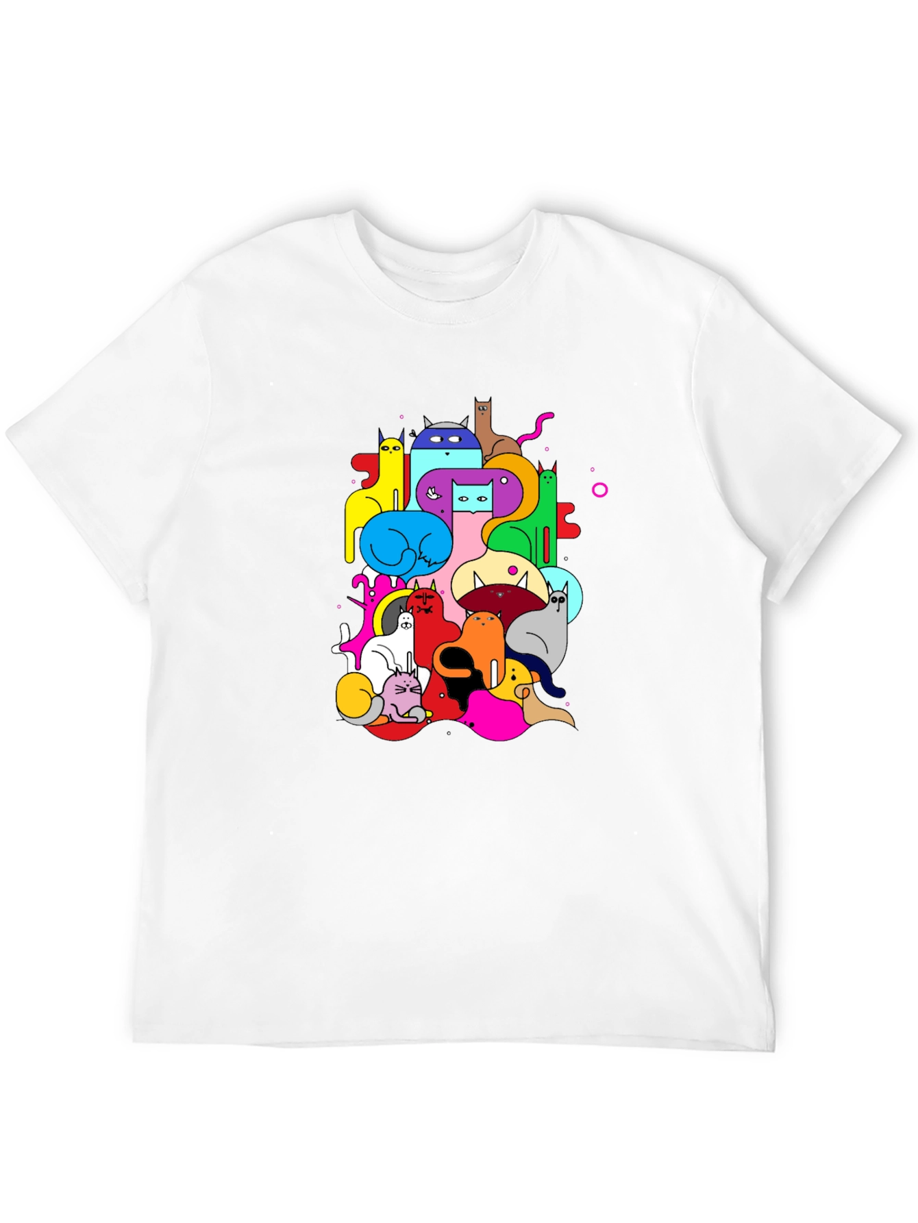 Colorful Cats Graphic Tee