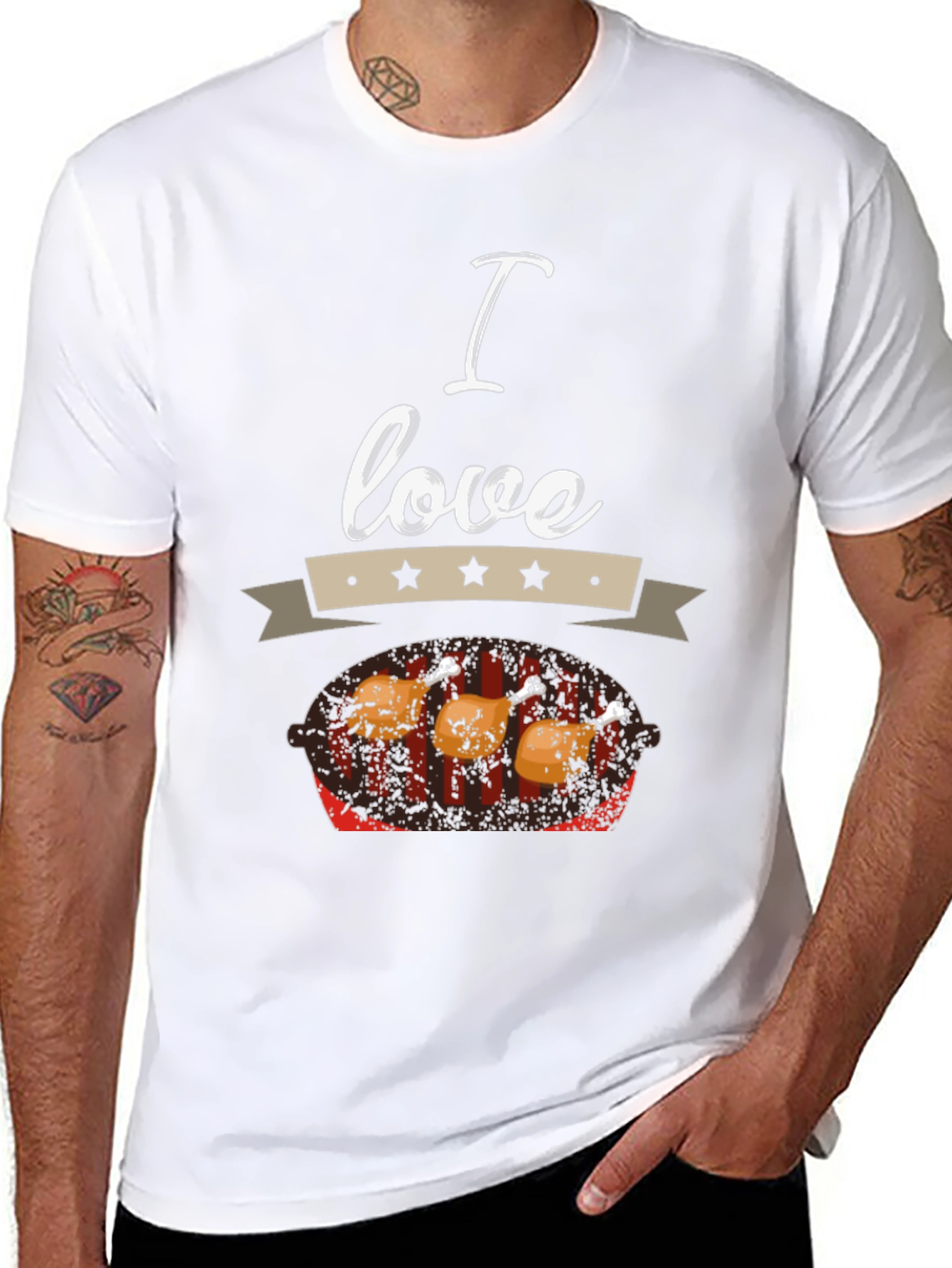I Love Chicken BBQ T-Shirt - Grill Master Tee