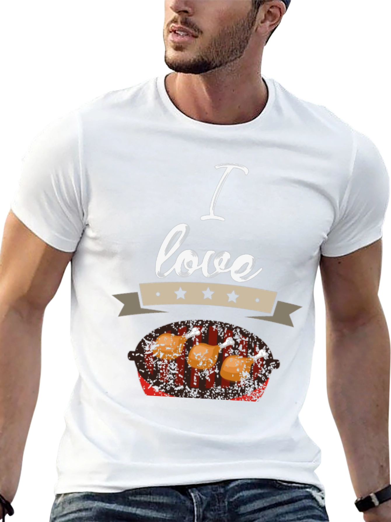 I Love Chicken BBQ T-Shirt - Grill Master Tee