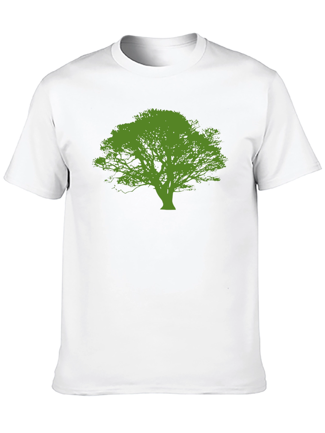 Green Tree Graphic Black T-Shirt
