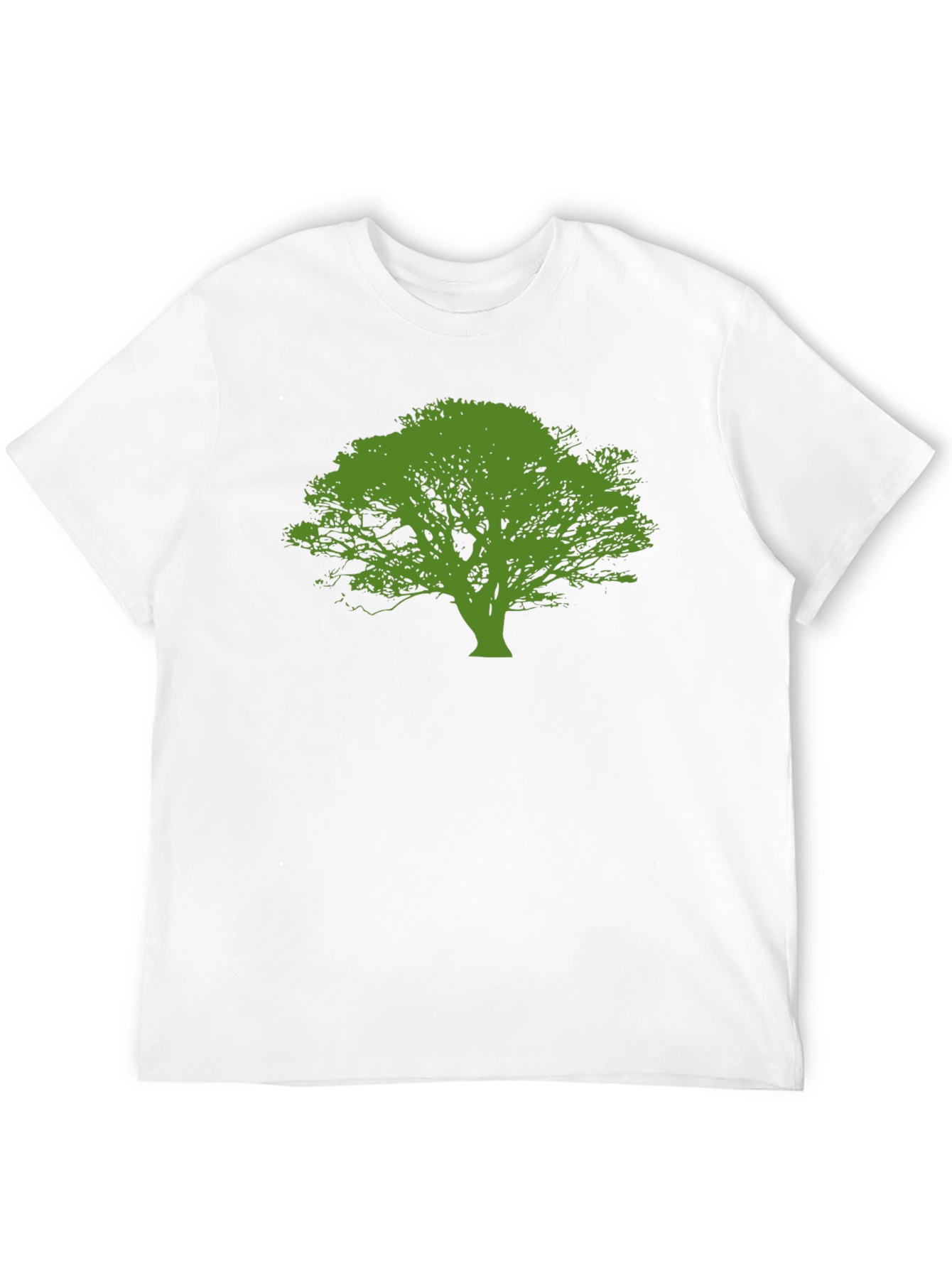 Green Tree Graphic Black T-Shirt