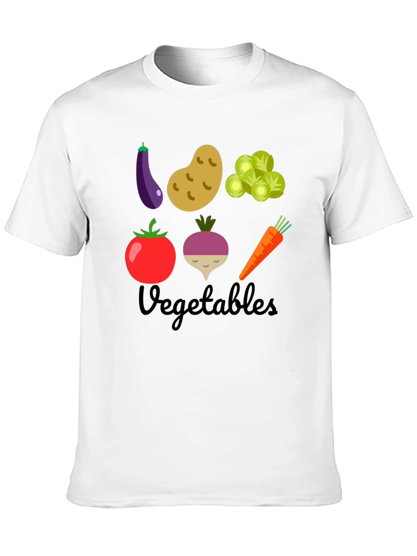 Vegetables Graphic T-Shirt - Black
