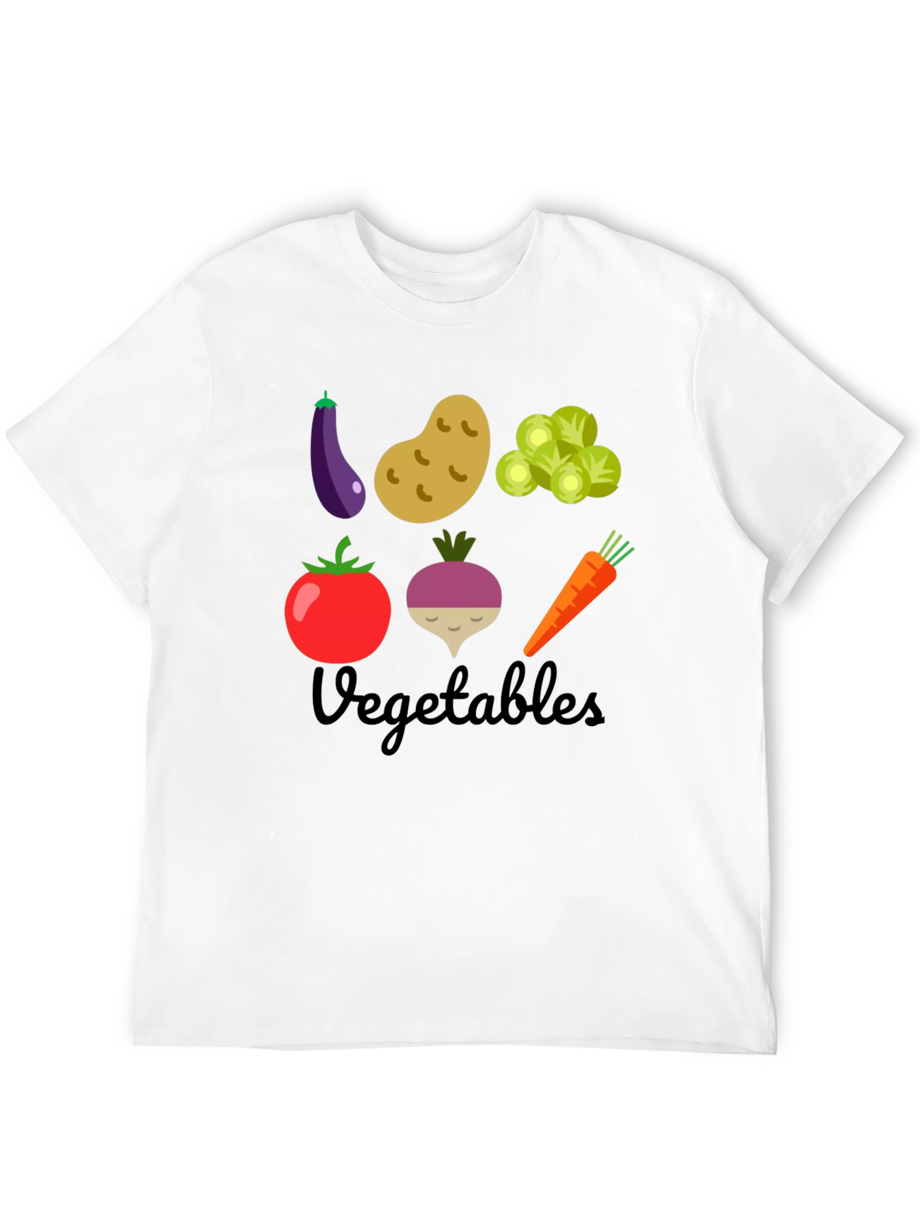 Vegetables Graphic T-Shirt - Black