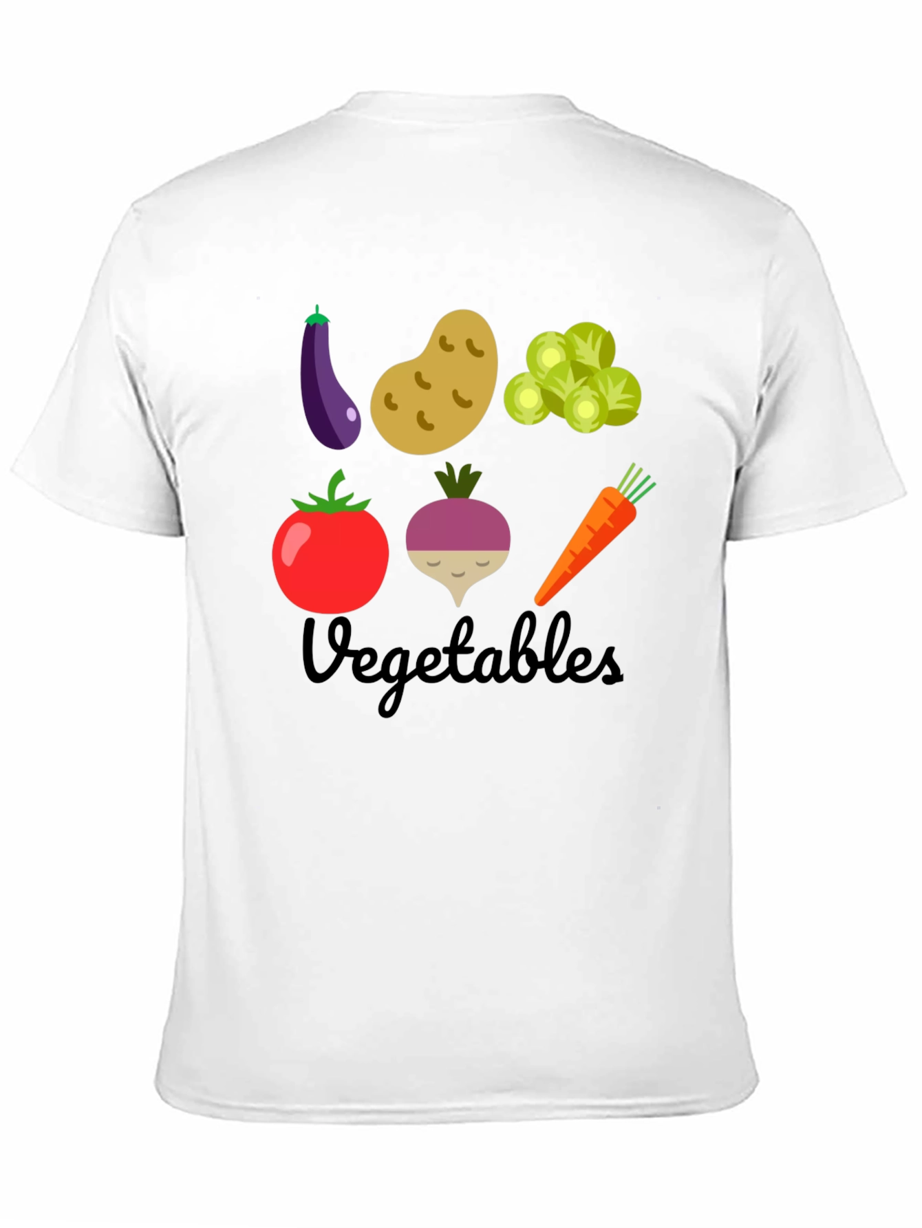 Vegetables Graphic T-Shirt - Black
