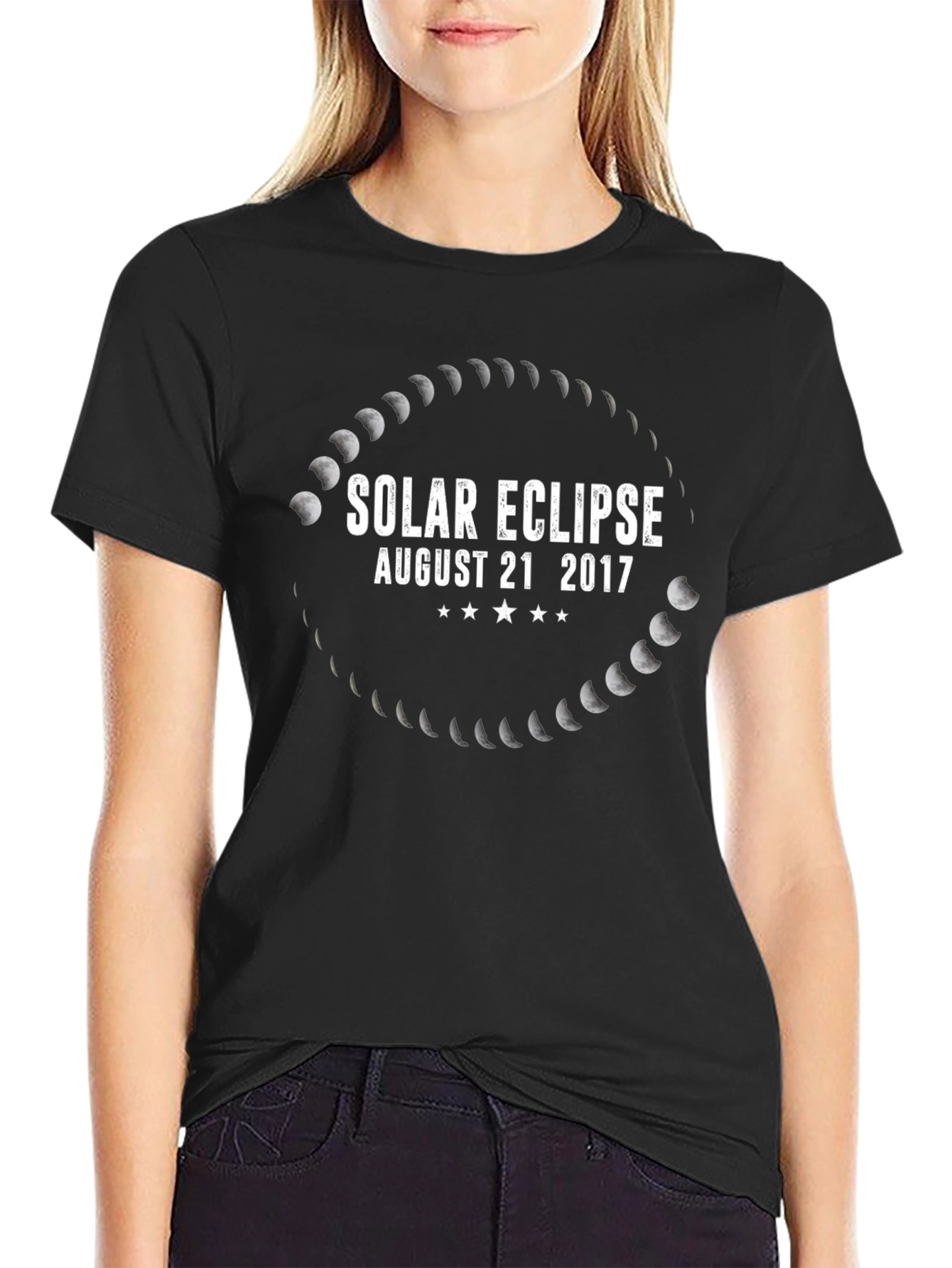 Solar Eclipse August 21 2017 Black T-Shirt
