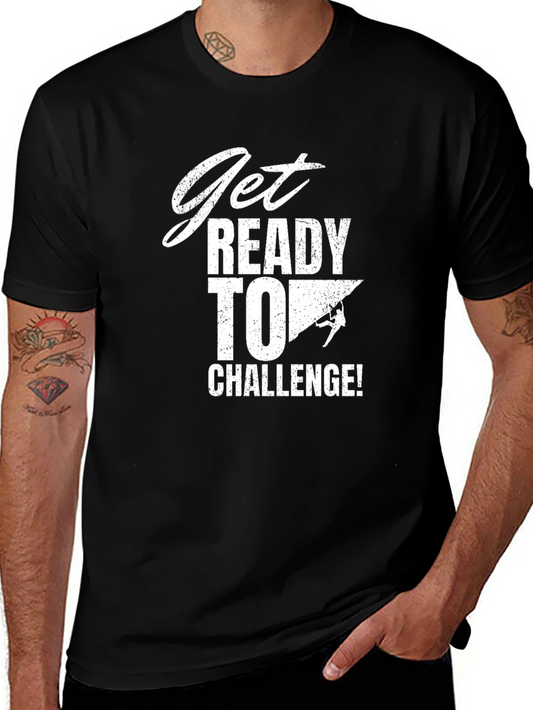 Get Ready to Challenge Black Graphic Tee