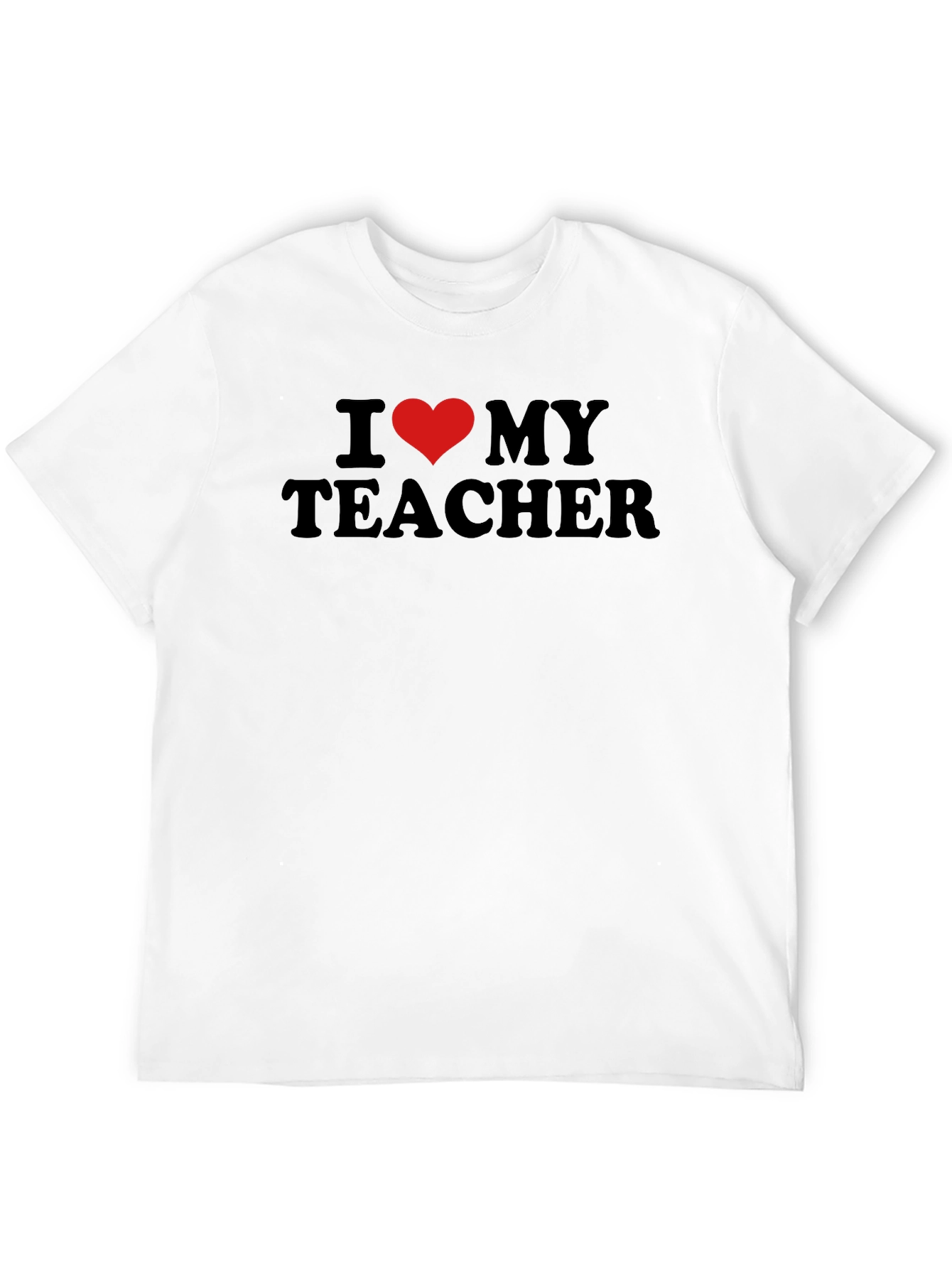 I Heart My Teacher Black T-Shirt