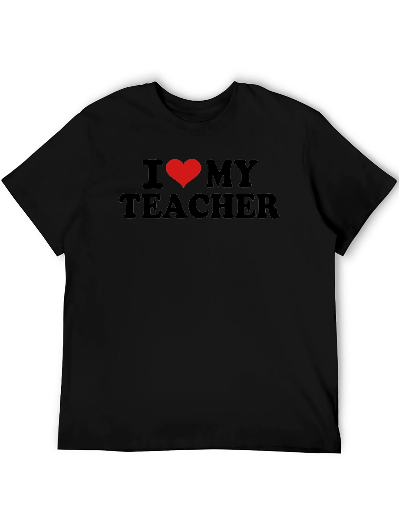 I Heart My Teacher Black T-Shirt