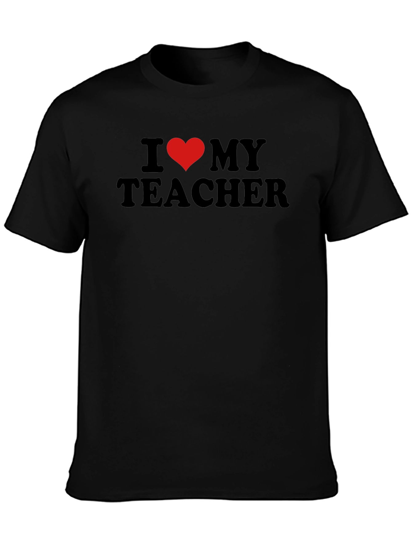 I Heart My Teacher Black T-Shirt