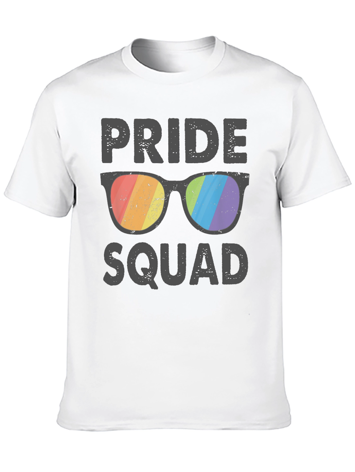 Pride Squad Rainbow Sunglasses Graphic T-Shirt